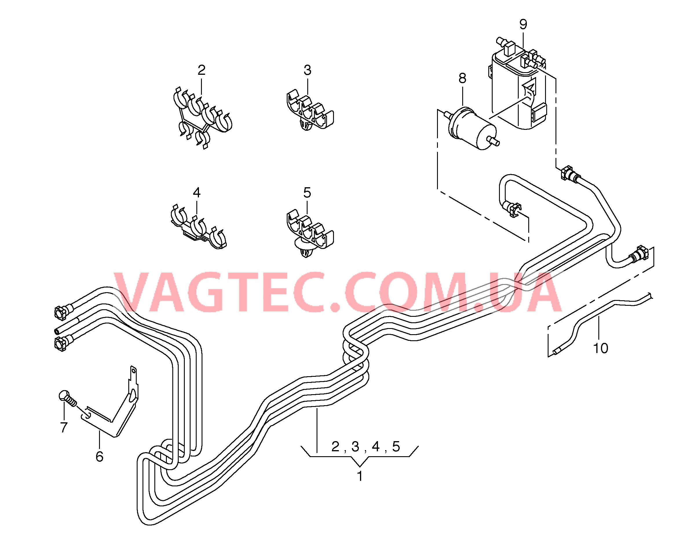 Топливопровод  для VOLKSWAGEN Transporter 2014-1