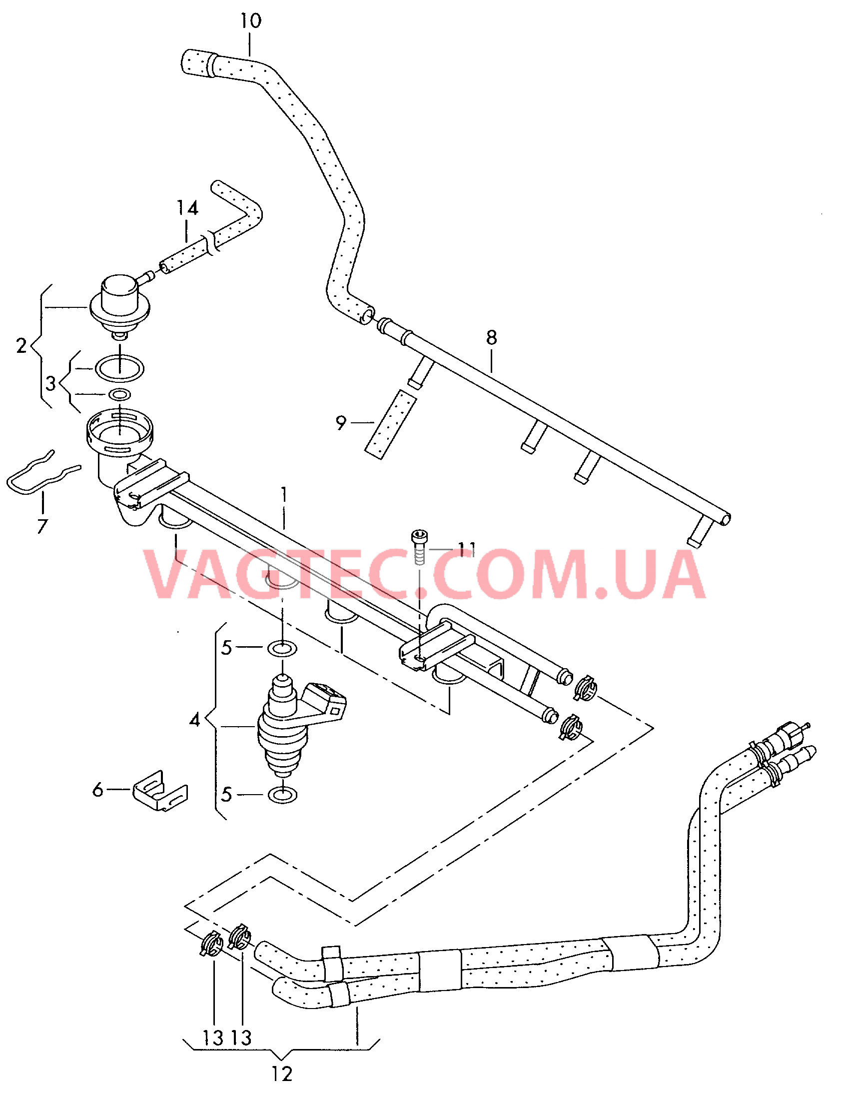 Распределитель топлива  для VOLKSWAGEN Transporter 2008-1