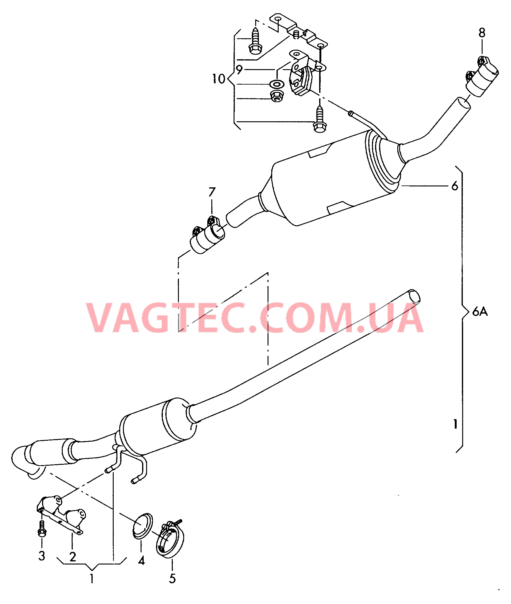 Комплект дооборудования сажевым фильтром  для VOLKSWAGEN Transporter 2005