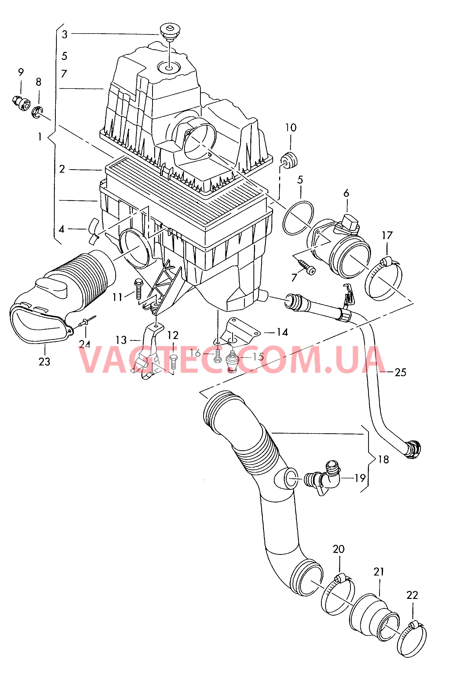 Возд. фильтр с сопутств. деталями  для VOLKSWAGEN Transporter 2009-1