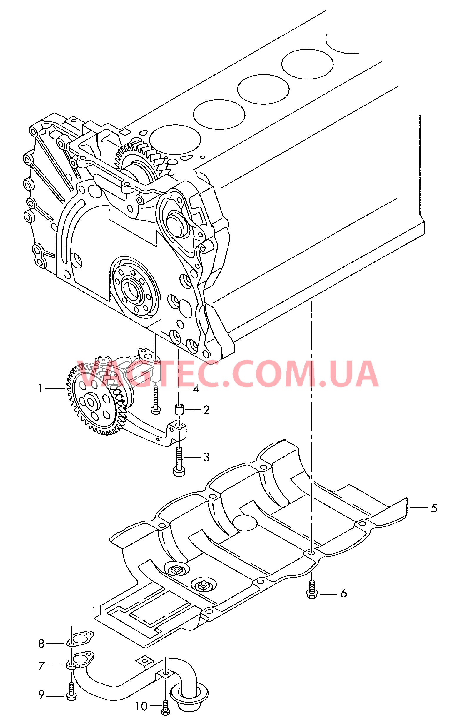 Насос, масляный  для VOLKSWAGEN Touareg 2005