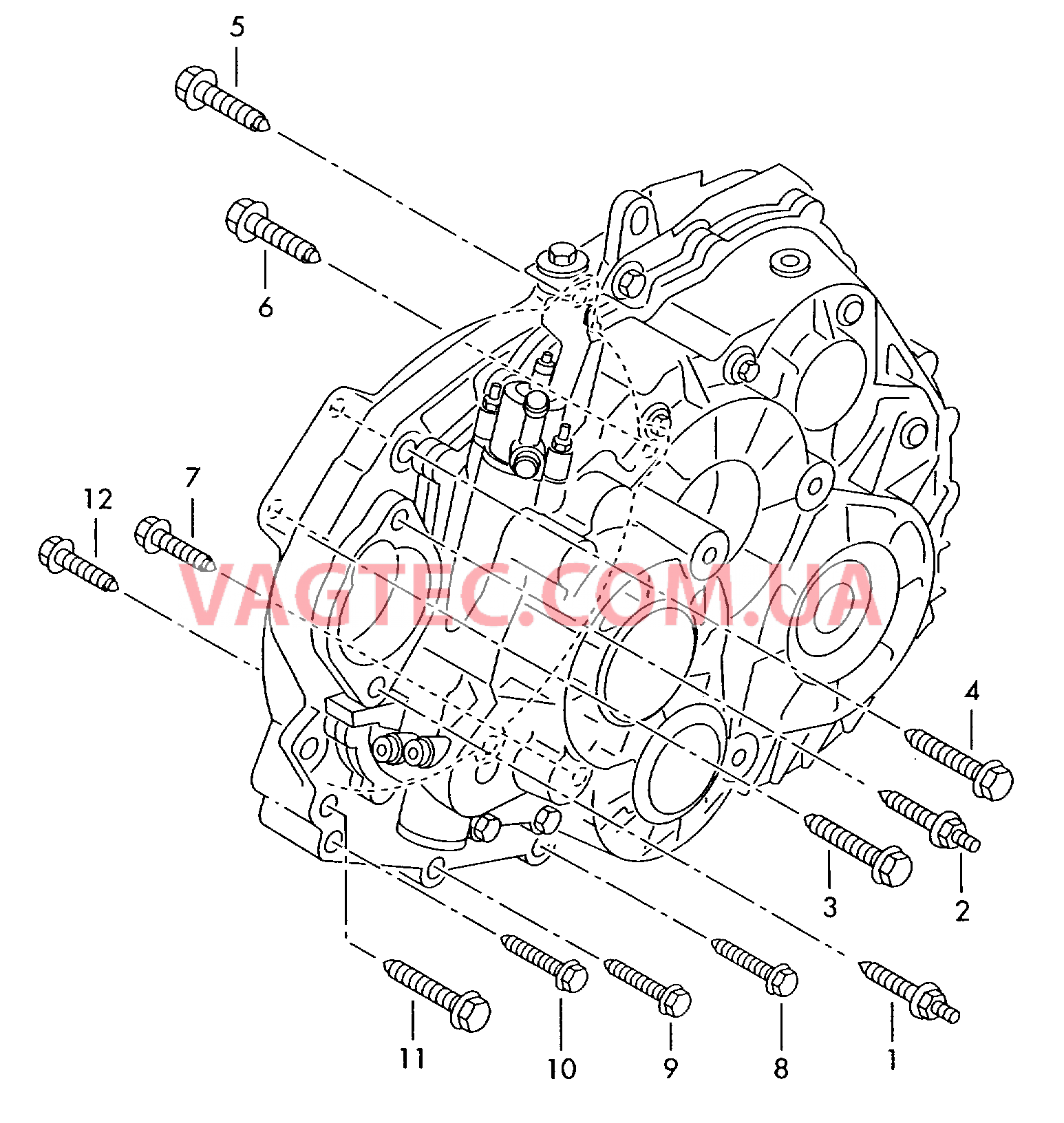Детали крепления для двигателя и КП  6-ступ. механическая КП для полного привода  для VOLKSWAGEN Transporter 2010