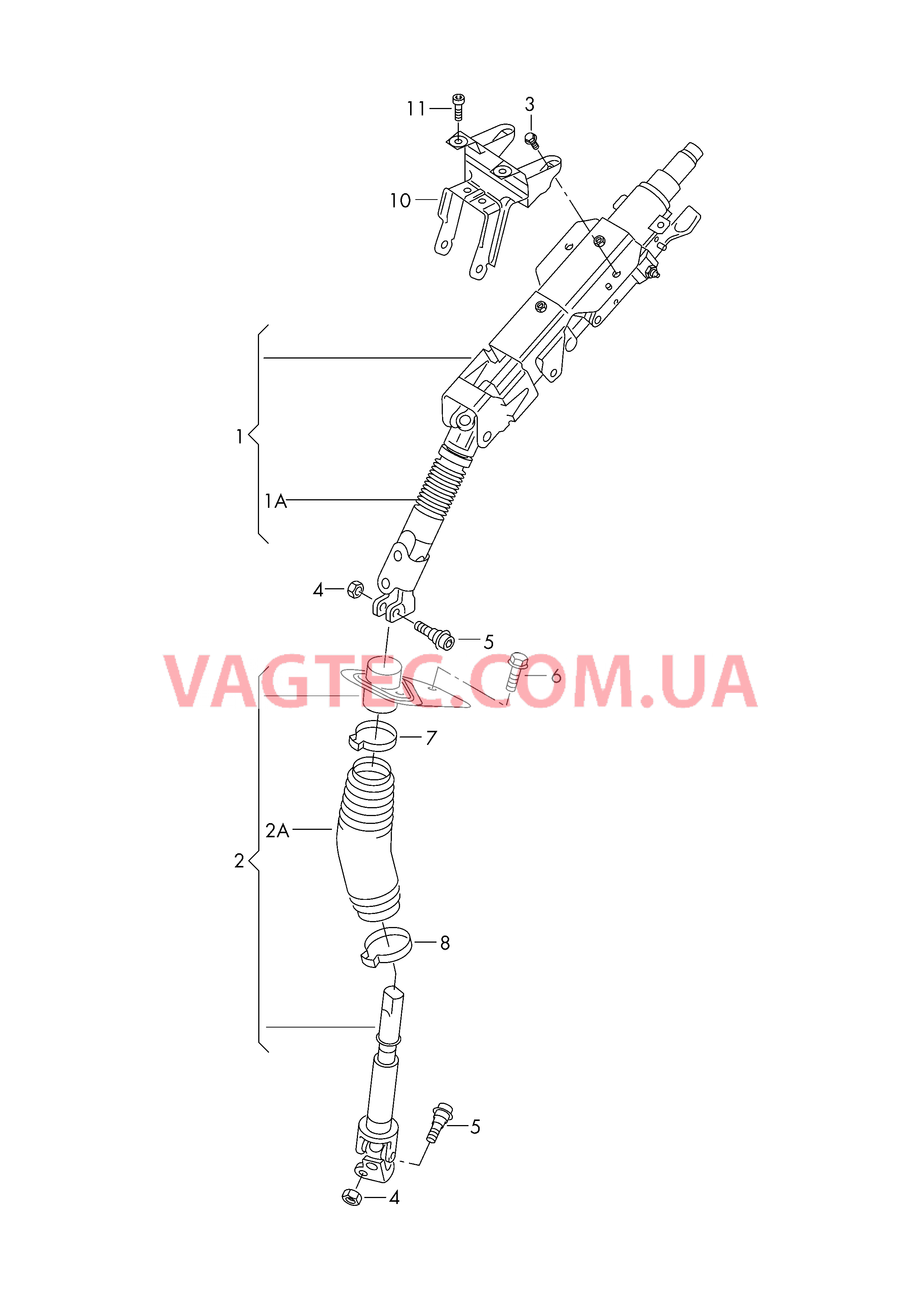 Рулевая колонка  для VOLKSWAGEN Transporter 2006