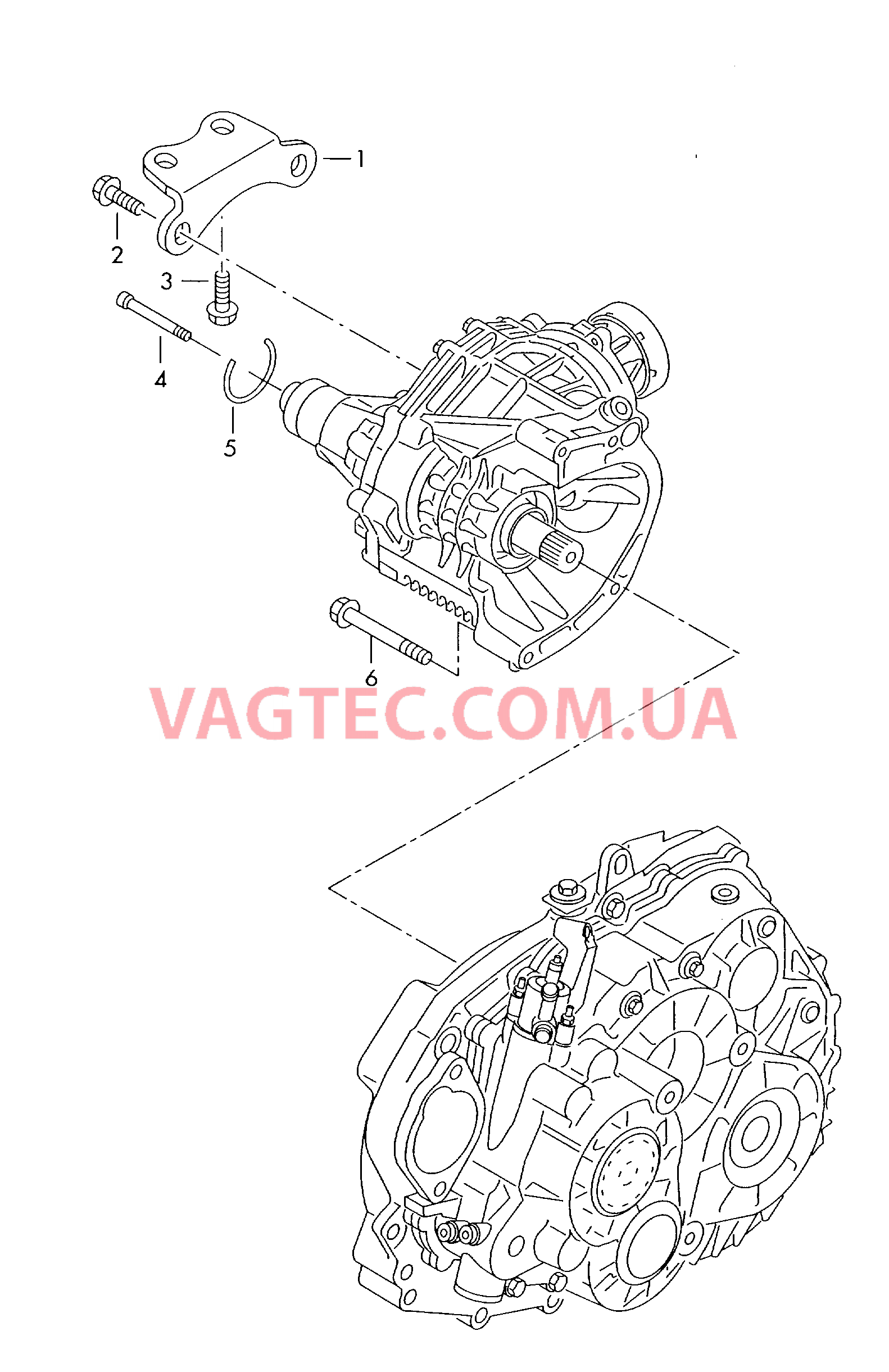 Детали крепежные для КП Главная передача  для VOLKSWAGEN Transporter 2007-1