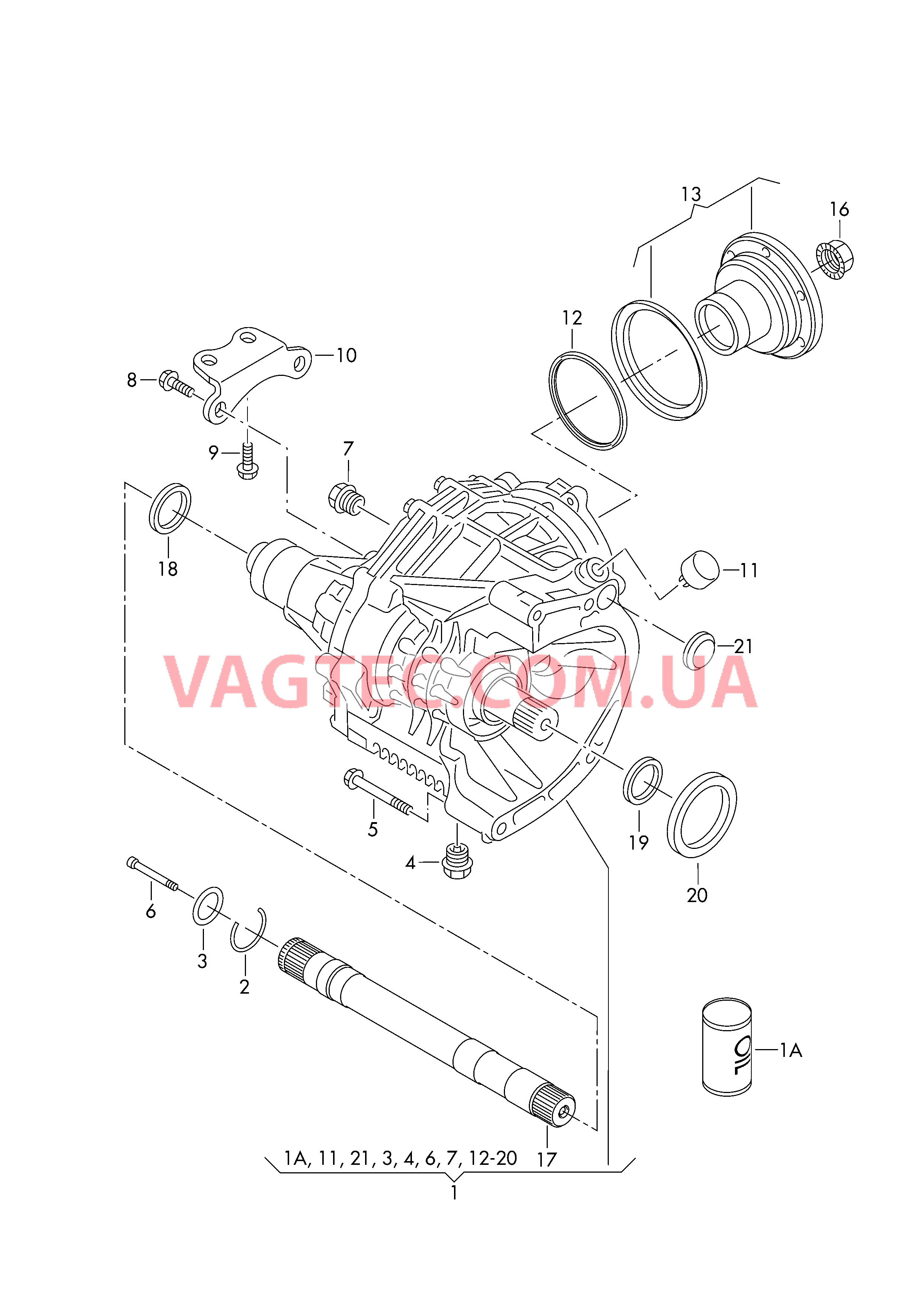 Главная передача  для VOLKSWAGEN Transporter 2010