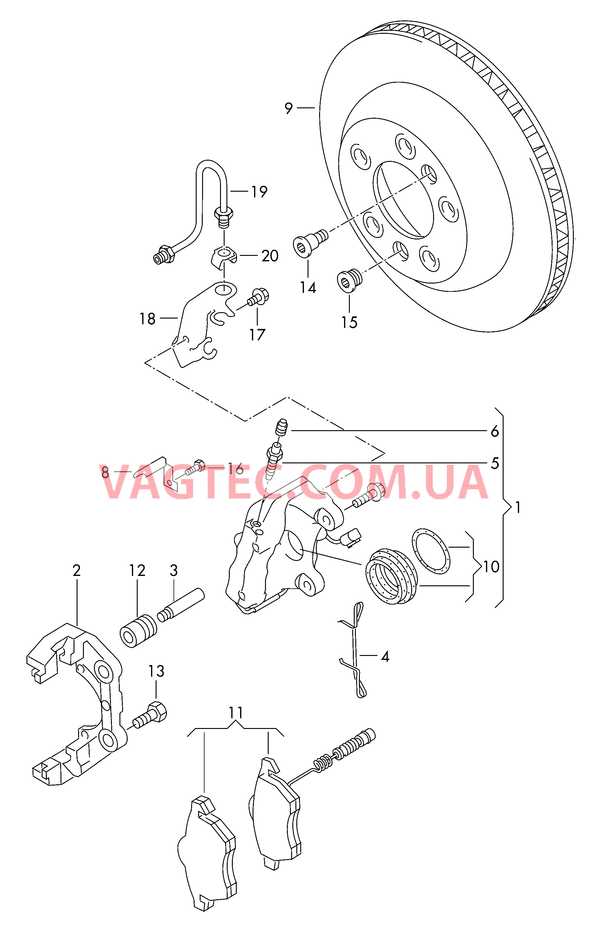 Дисковые тормоза  для VOLKSWAGEN Transporter 2004-2