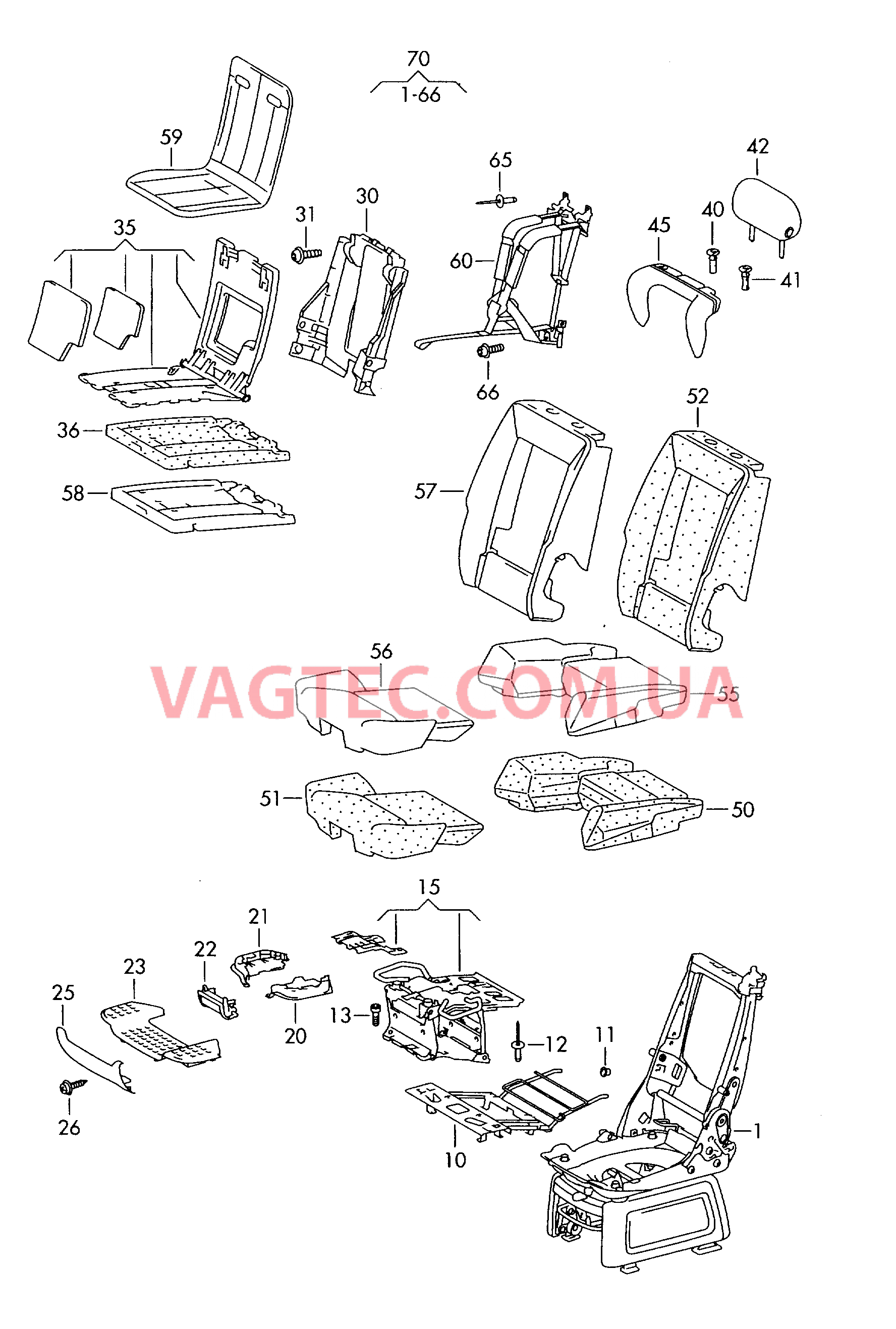 Повор. сиденья в пасс. салоне для а/м с детским сиденьем  для VOLKSWAGEN Transporter 2006