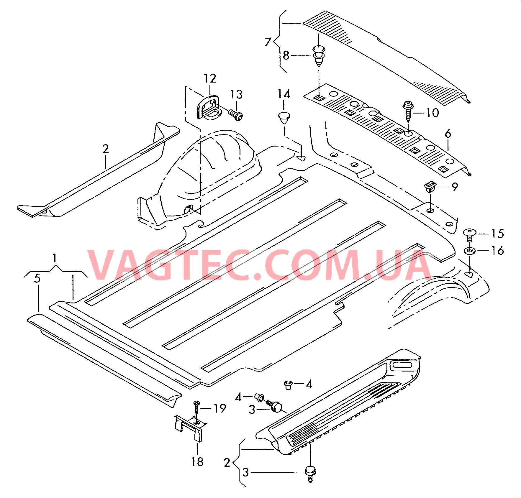 Коврики Cтупенчатая вставка Накладка для кронштейна замка  для VOLKSWAGEN Transporter 2009