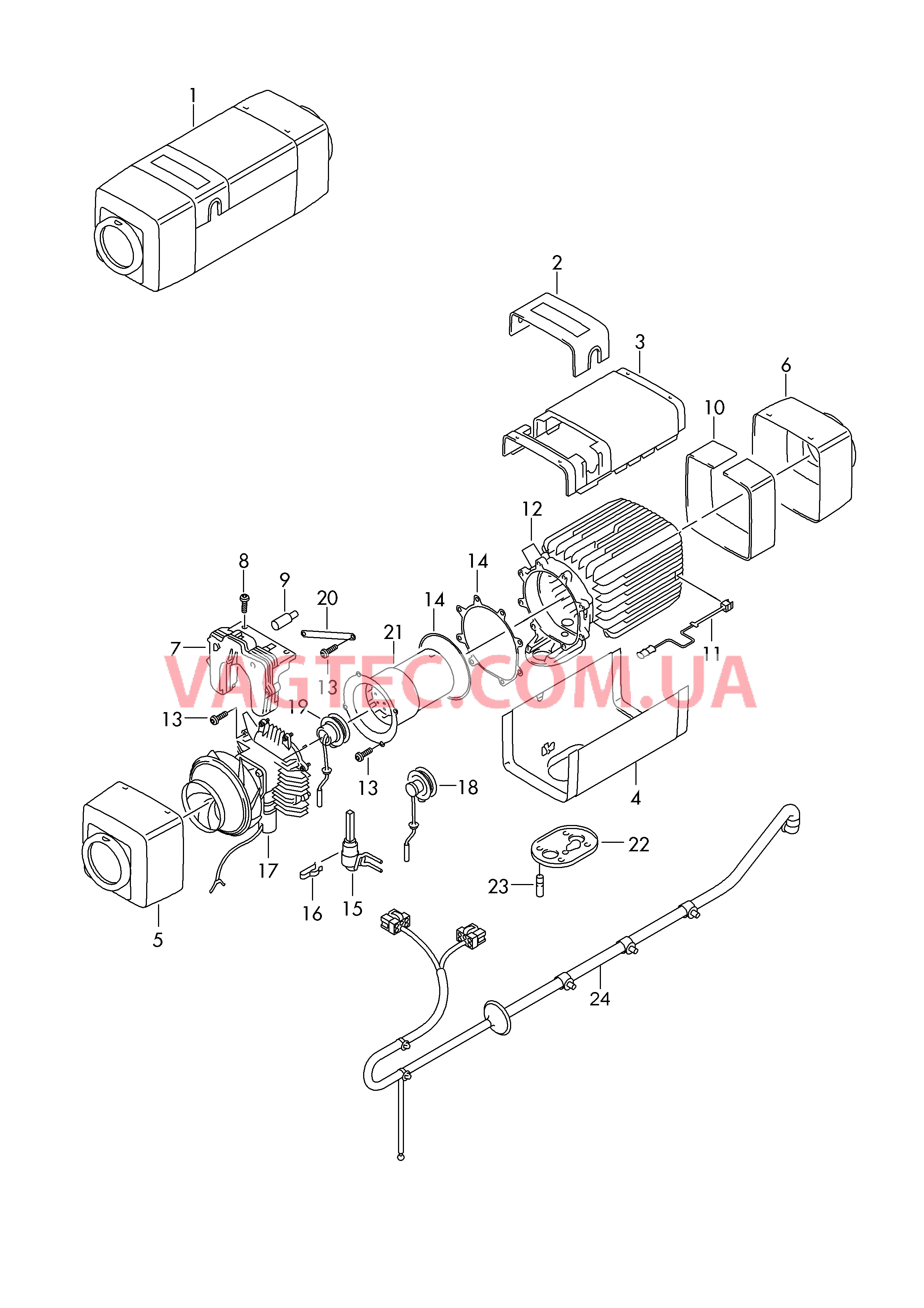 Автономный отопитель  для VOLKSWAGEN Transporter 2007-1