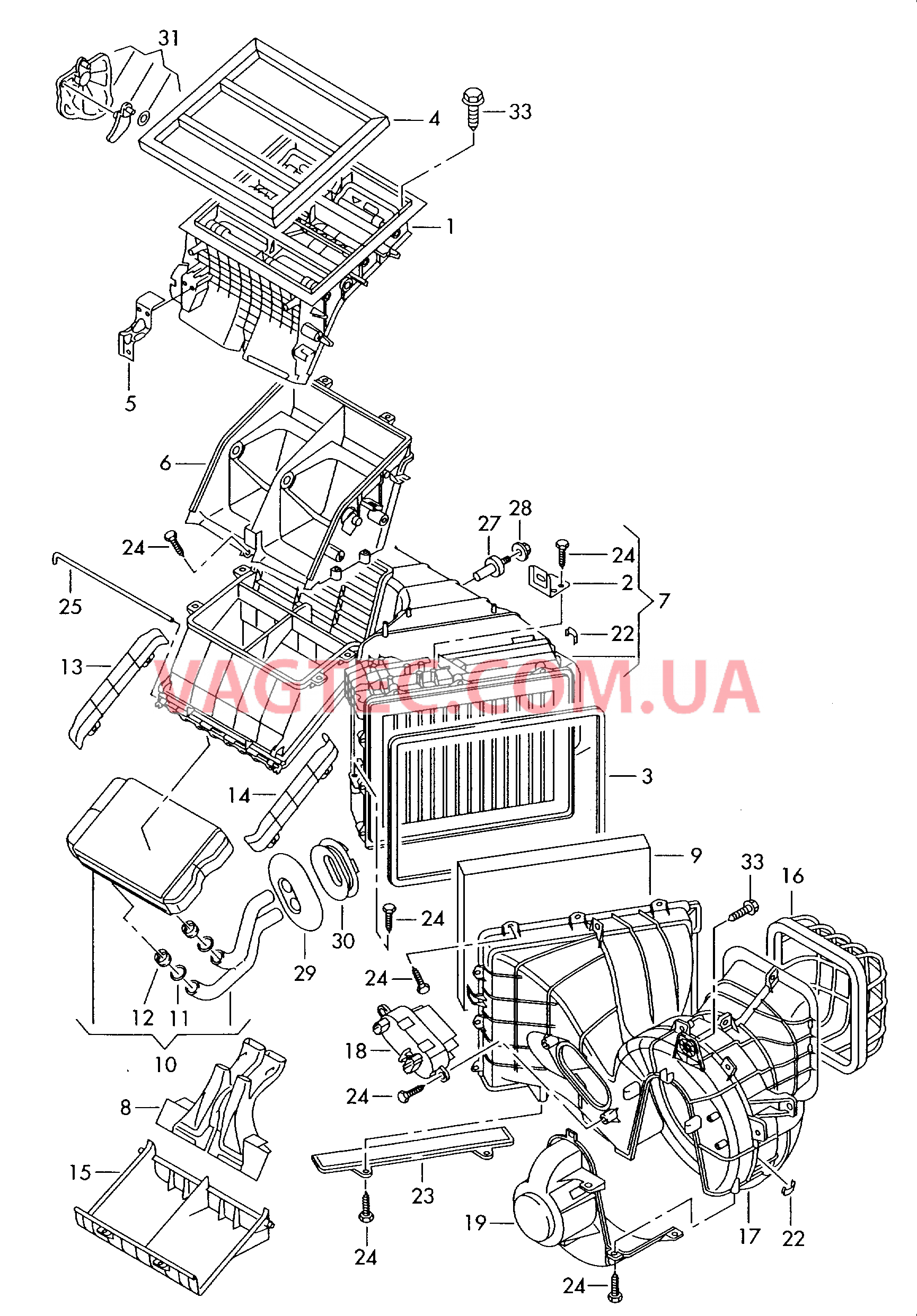 Отопление Вентилятор  для VOLKSWAGEN Transporter 2009-1