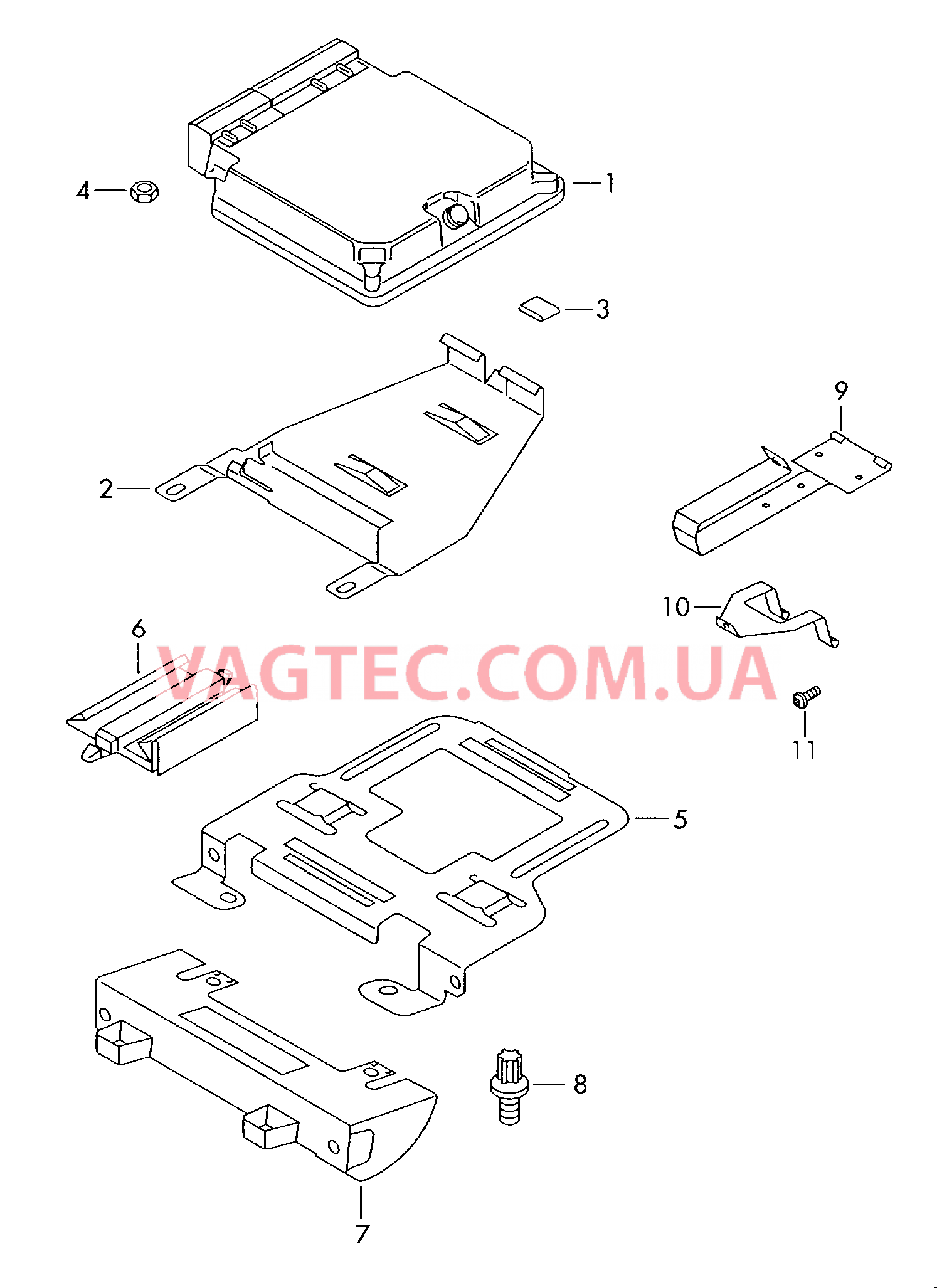 Блок управления двигателя  для VOLKSWAGEN Transporter 2003-2