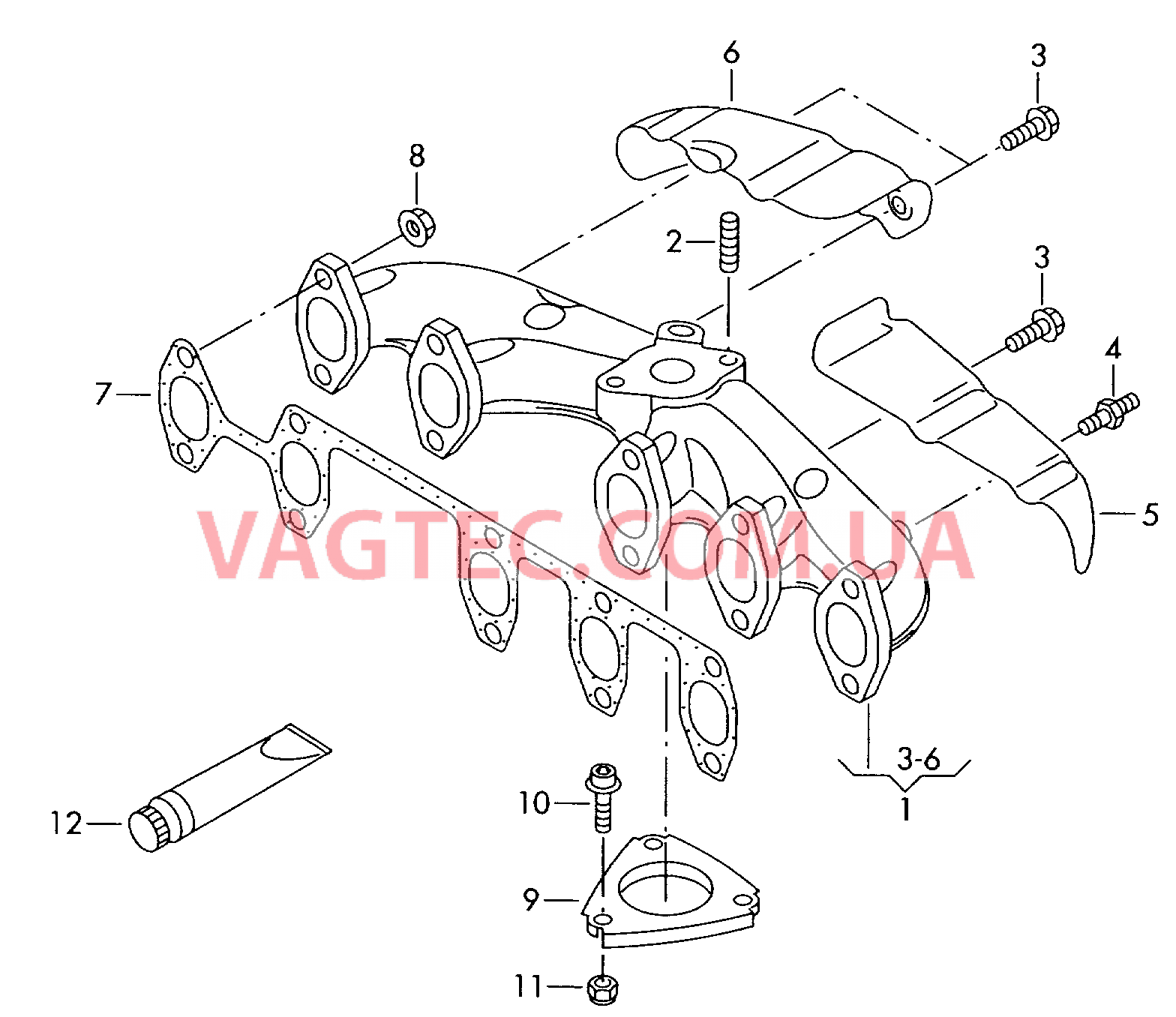 Выпускной коллектор  для VOLKSWAGEN Transporter 2006