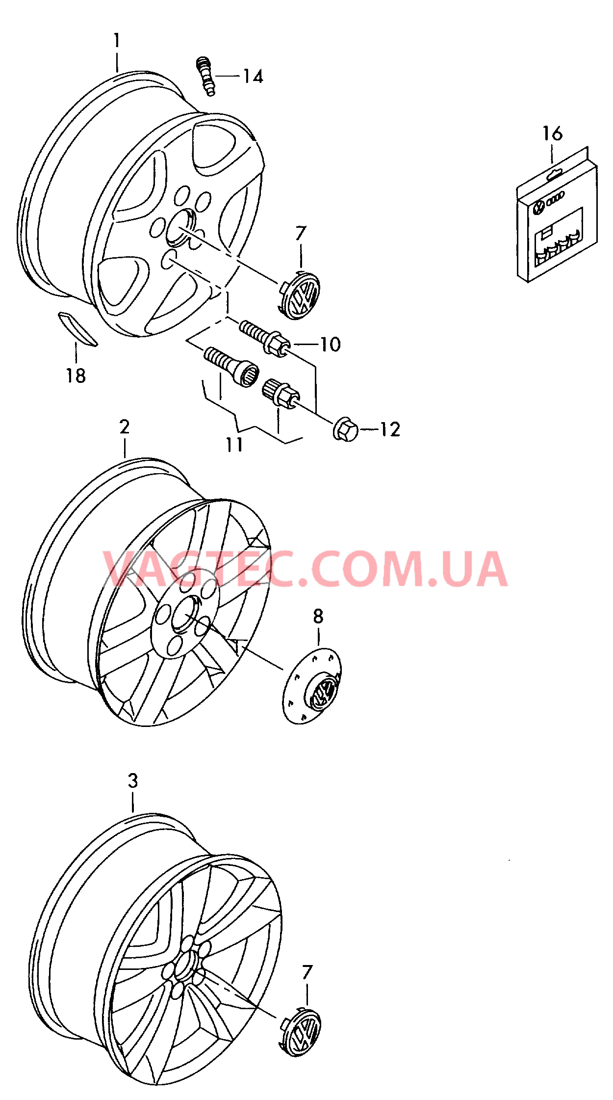 Алюминиевый диск Колпак колеса  для VOLKSWAGEN Transporter 2010