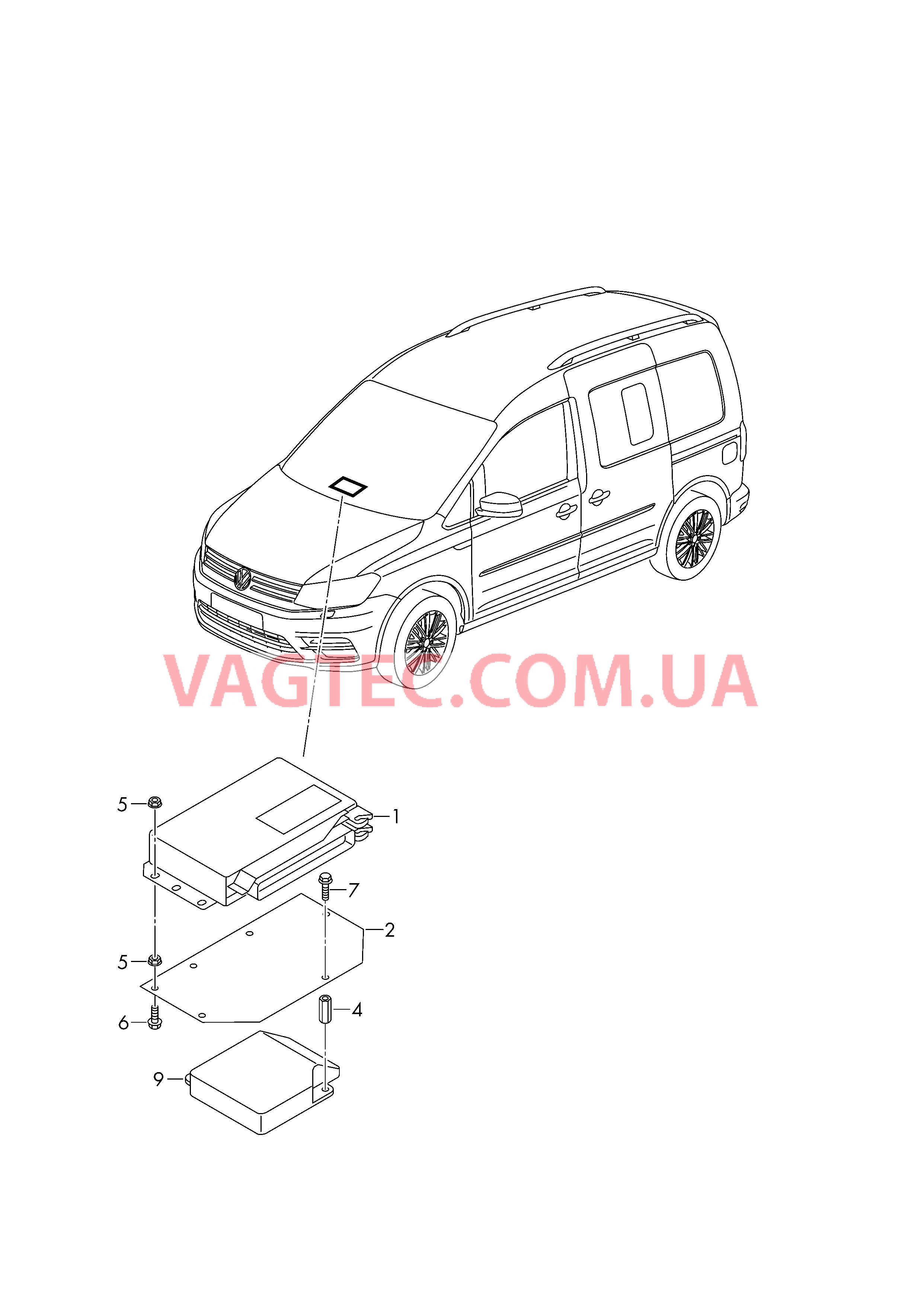 Блок управления для спец.а/м для а/м в спец.комплектации  для VOLKSWAGEN Caddy 2018