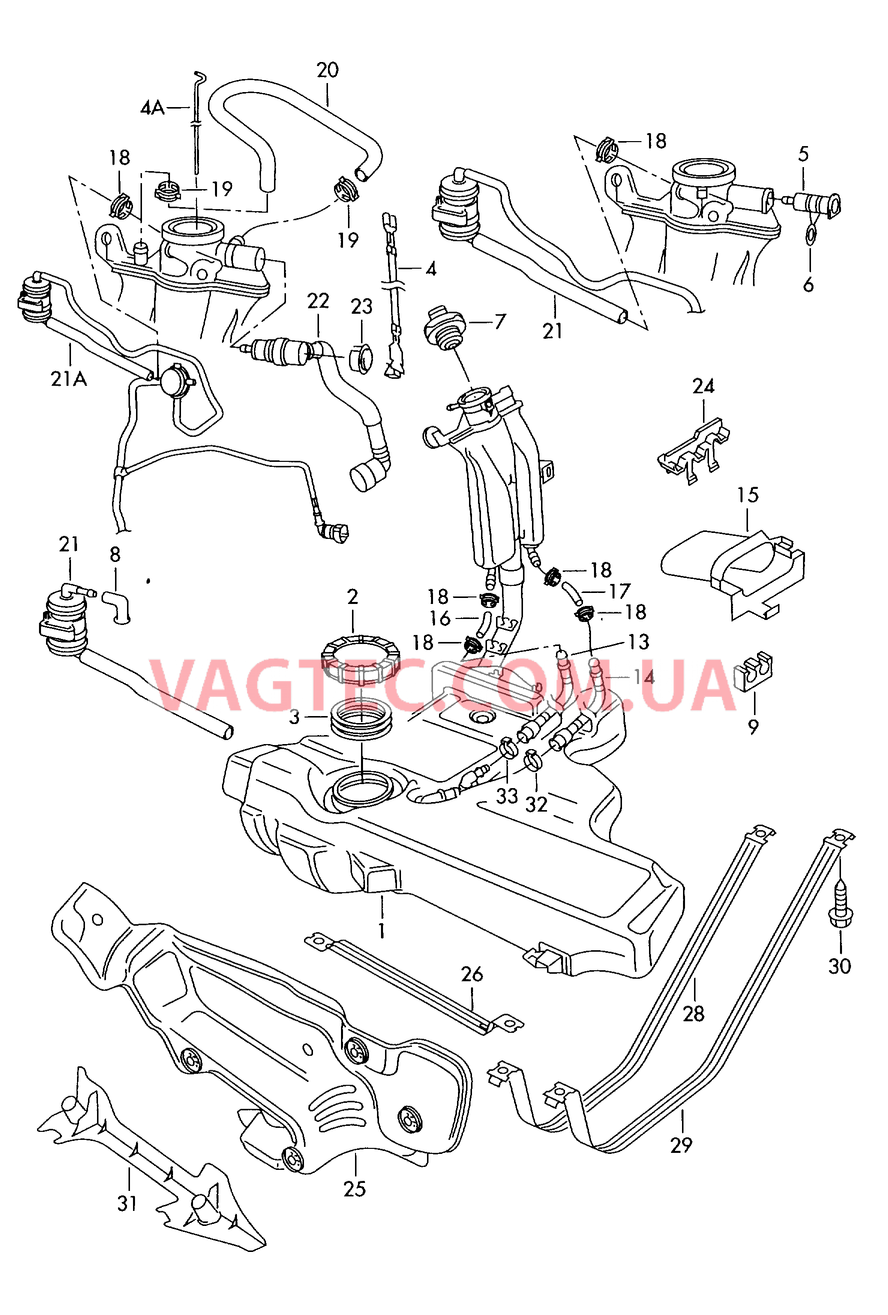 Бак, топливный  для VOLKSWAGEN Beetle 2000