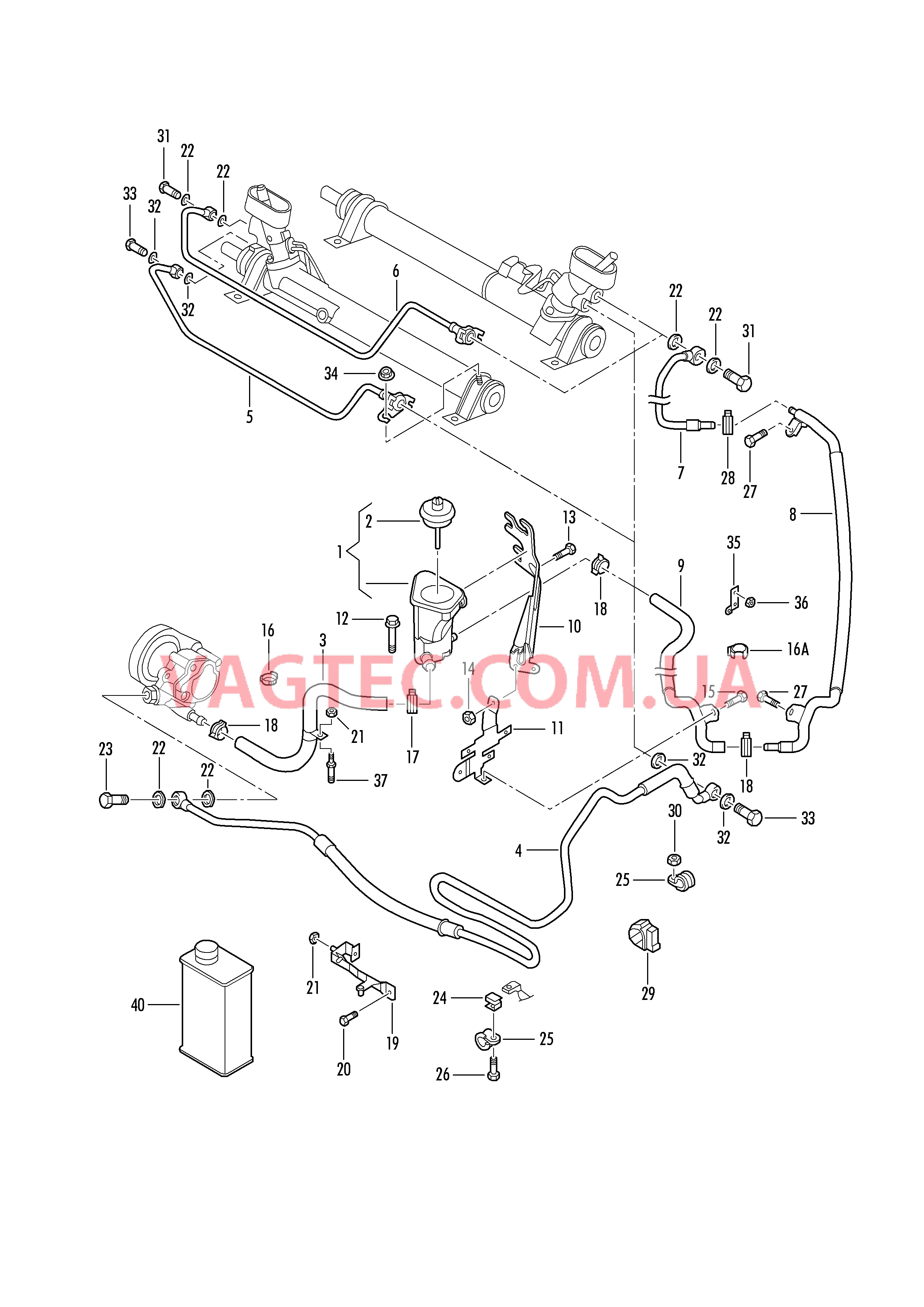 Масляный бачок с соединительными деталями, шлангами  для VOLKSWAGEN Beetle 2008