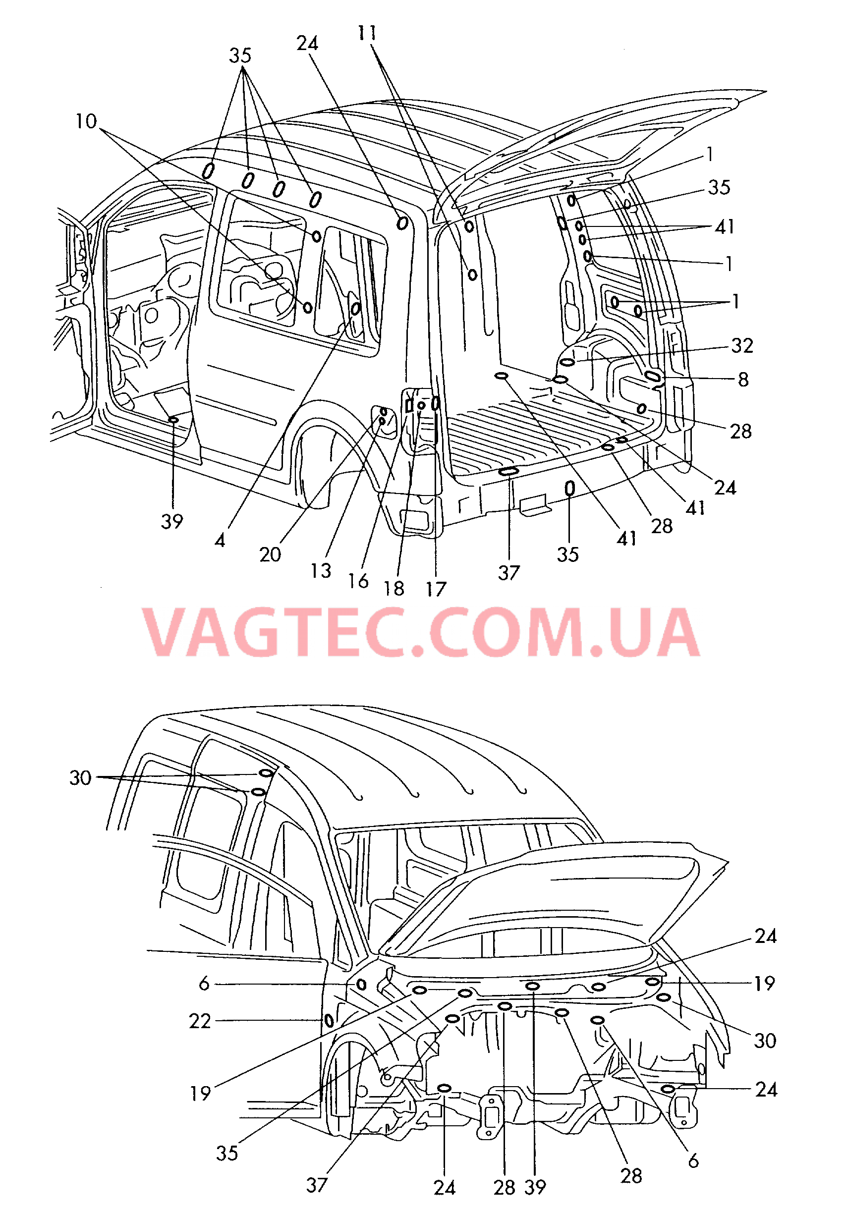 Заглушка Кузов  для VOLKSWAGEN Caddy 2008