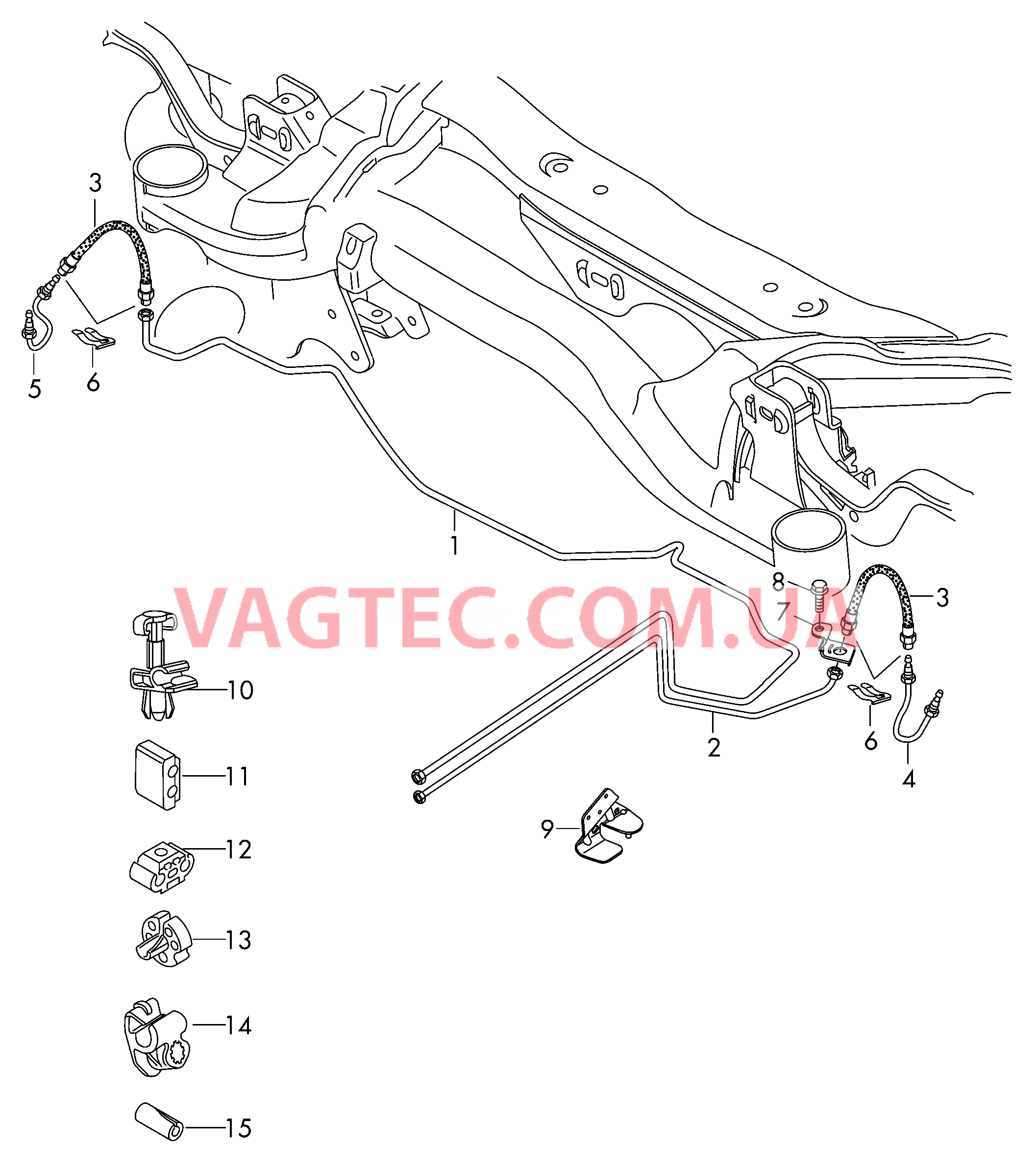 Тормозная трубка Тормозной шланг  для VOLKSWAGEN Caddy 2015