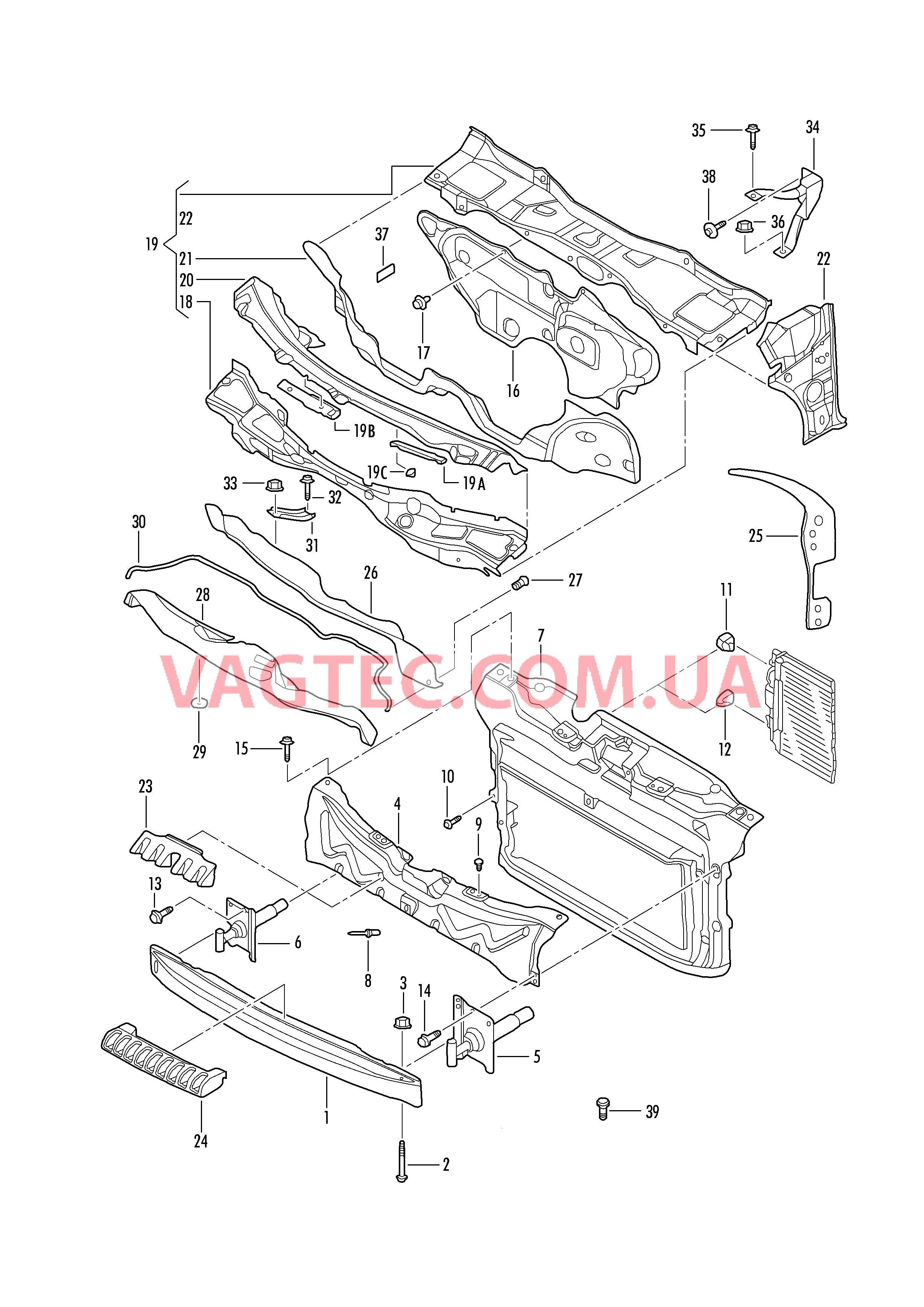 Передняя часть кузова  для VOLKSWAGEN Beetle.Cabriolet 2007