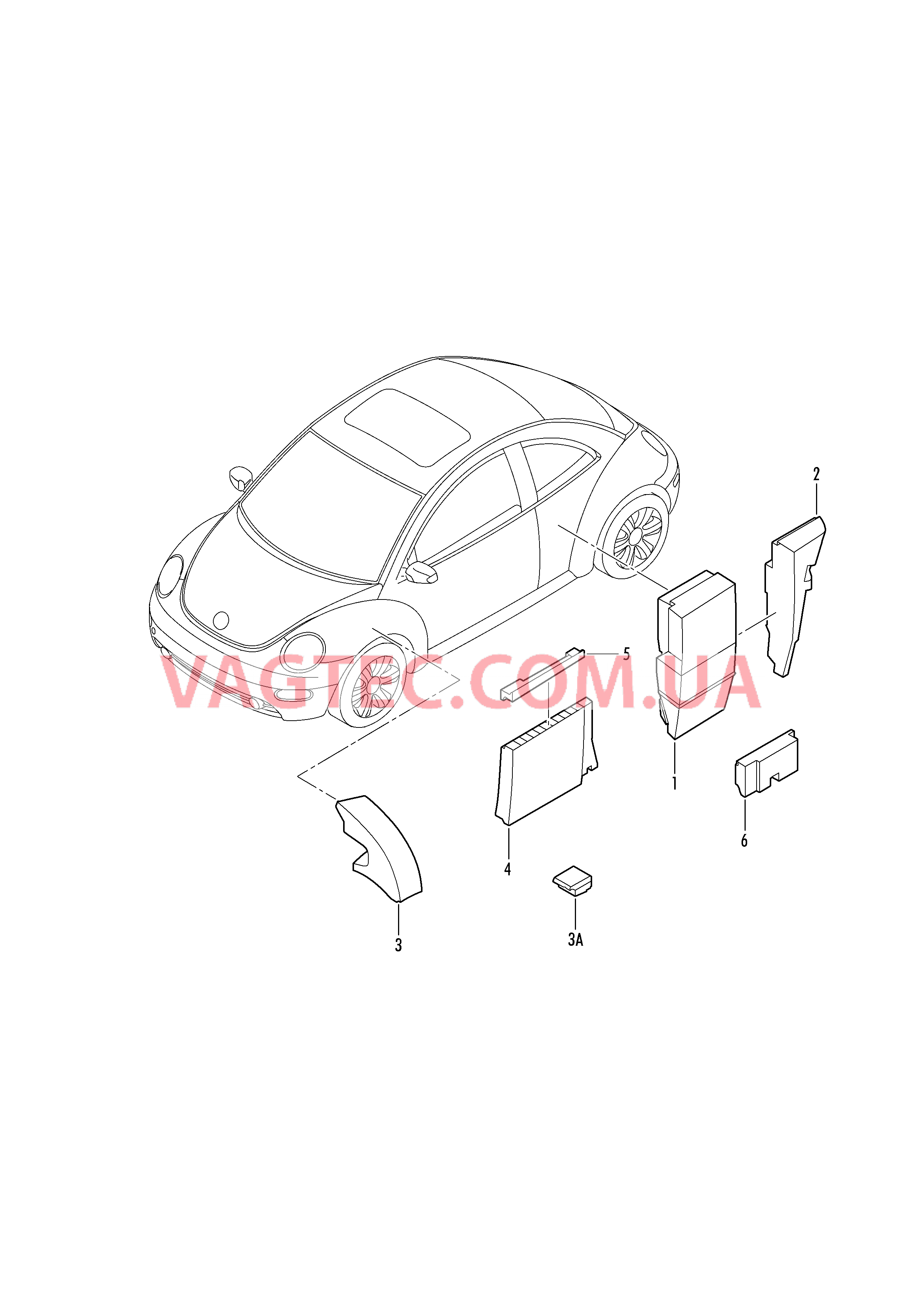 Шумоизоляция Поролон  для VOLKSWAGEN Beetle 2002