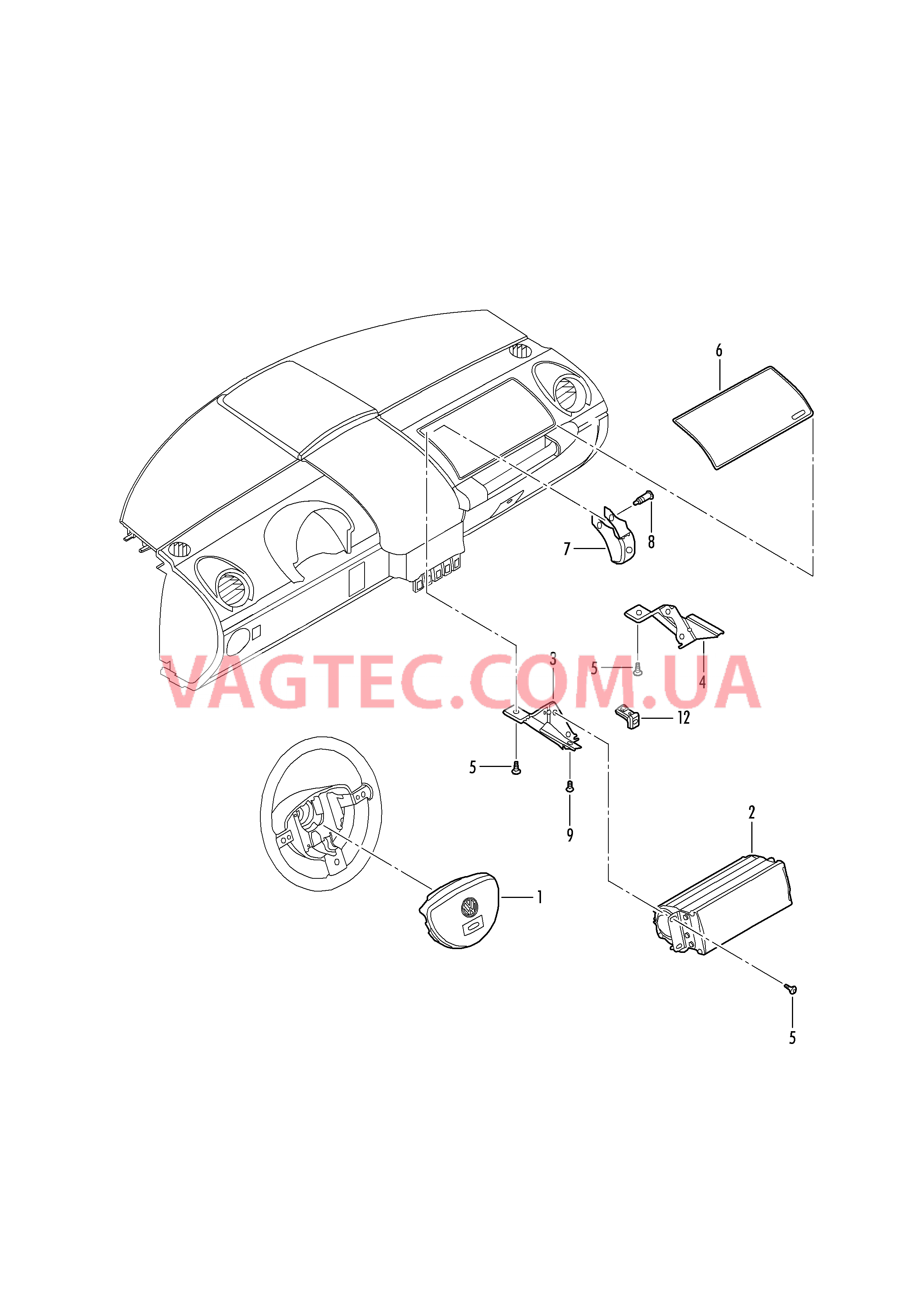 Подушка безопасности  для VOLKSWAGEN Beetle 2002