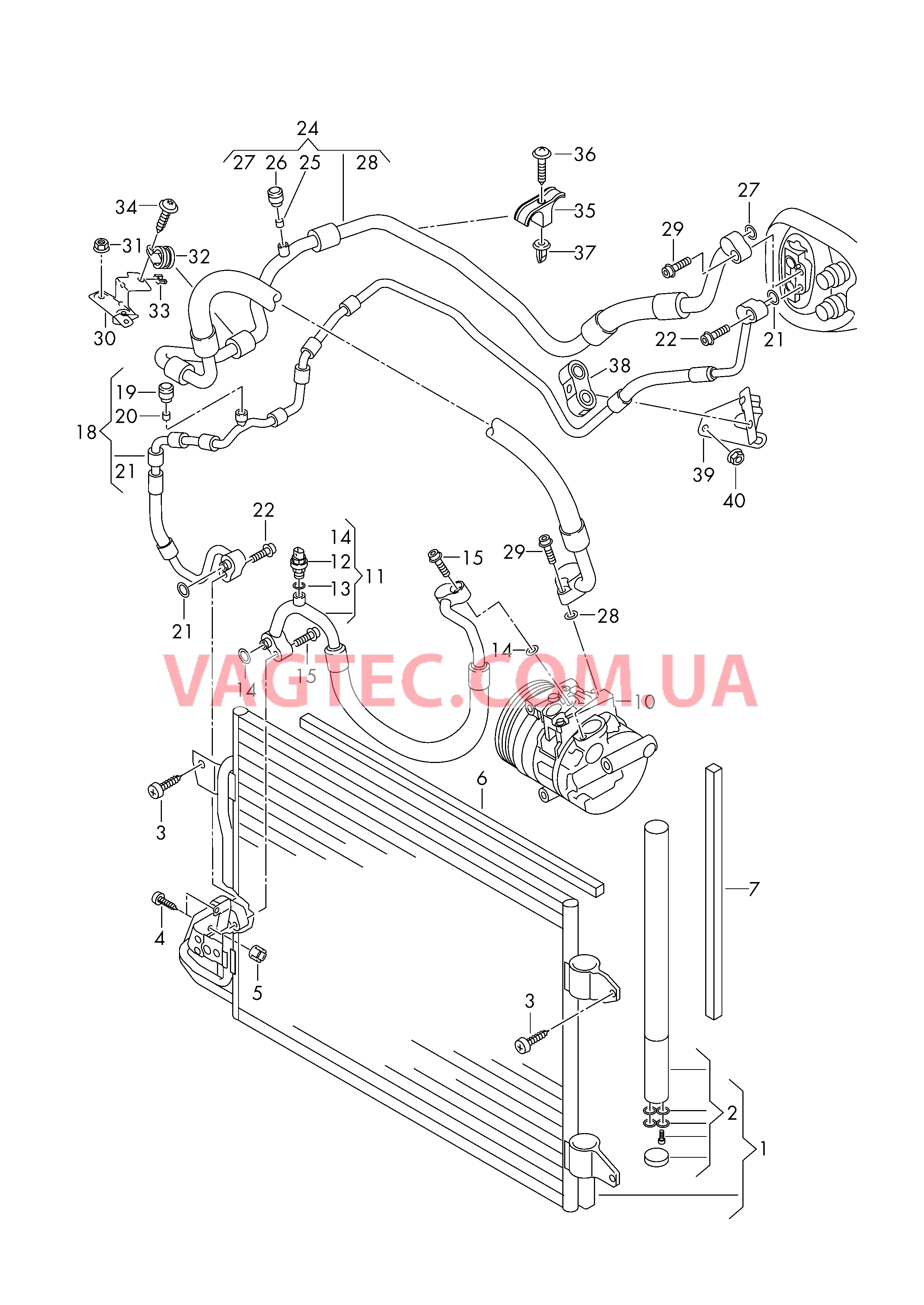 Циркуляция хладагента Конденсатор климат.установки   D - 05.09.2016>> для VOLKSWAGEN Caddy 2018