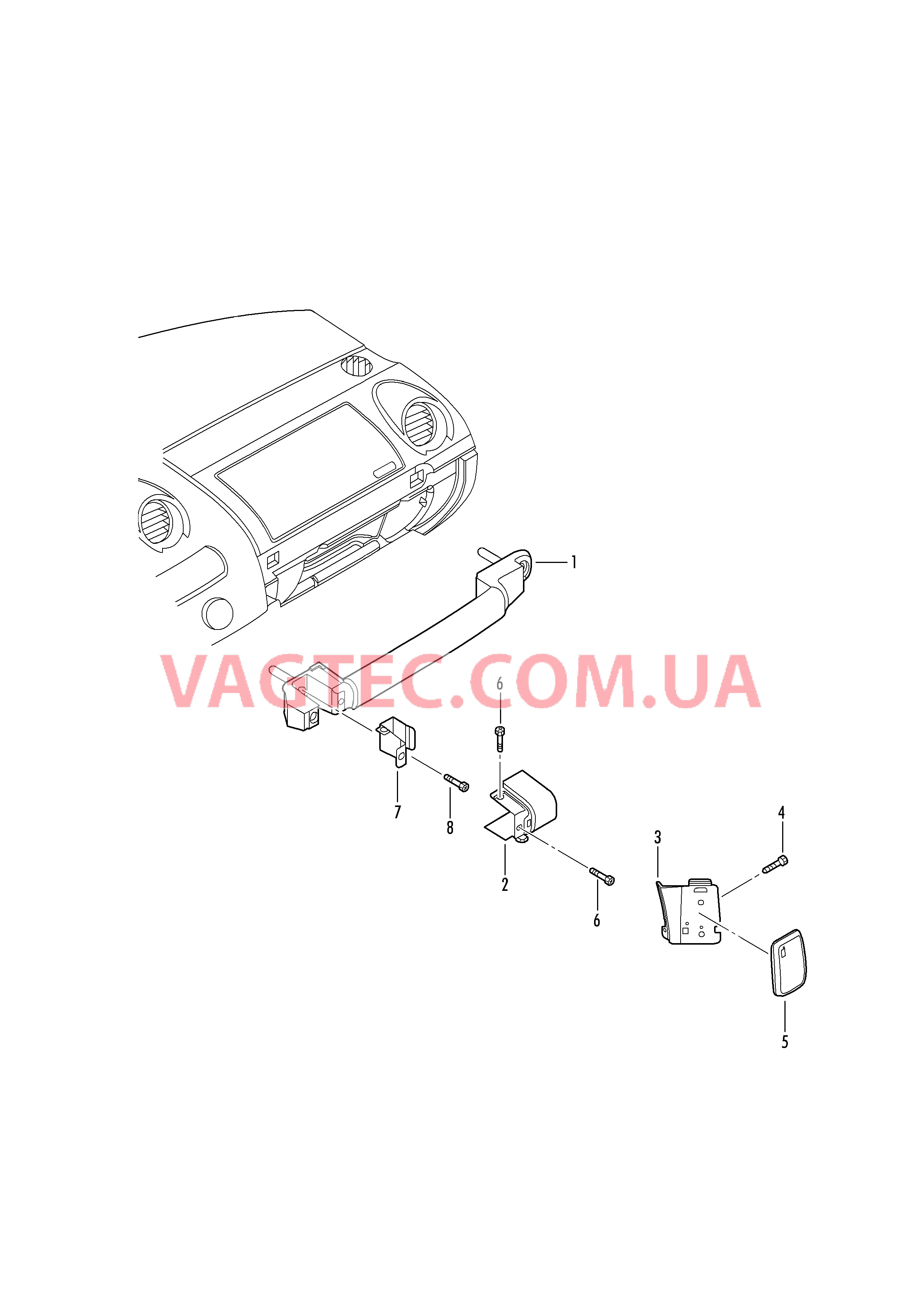 Кронштейн гнезда моб. телефона  для VOLKSWAGEN Beetle 2002