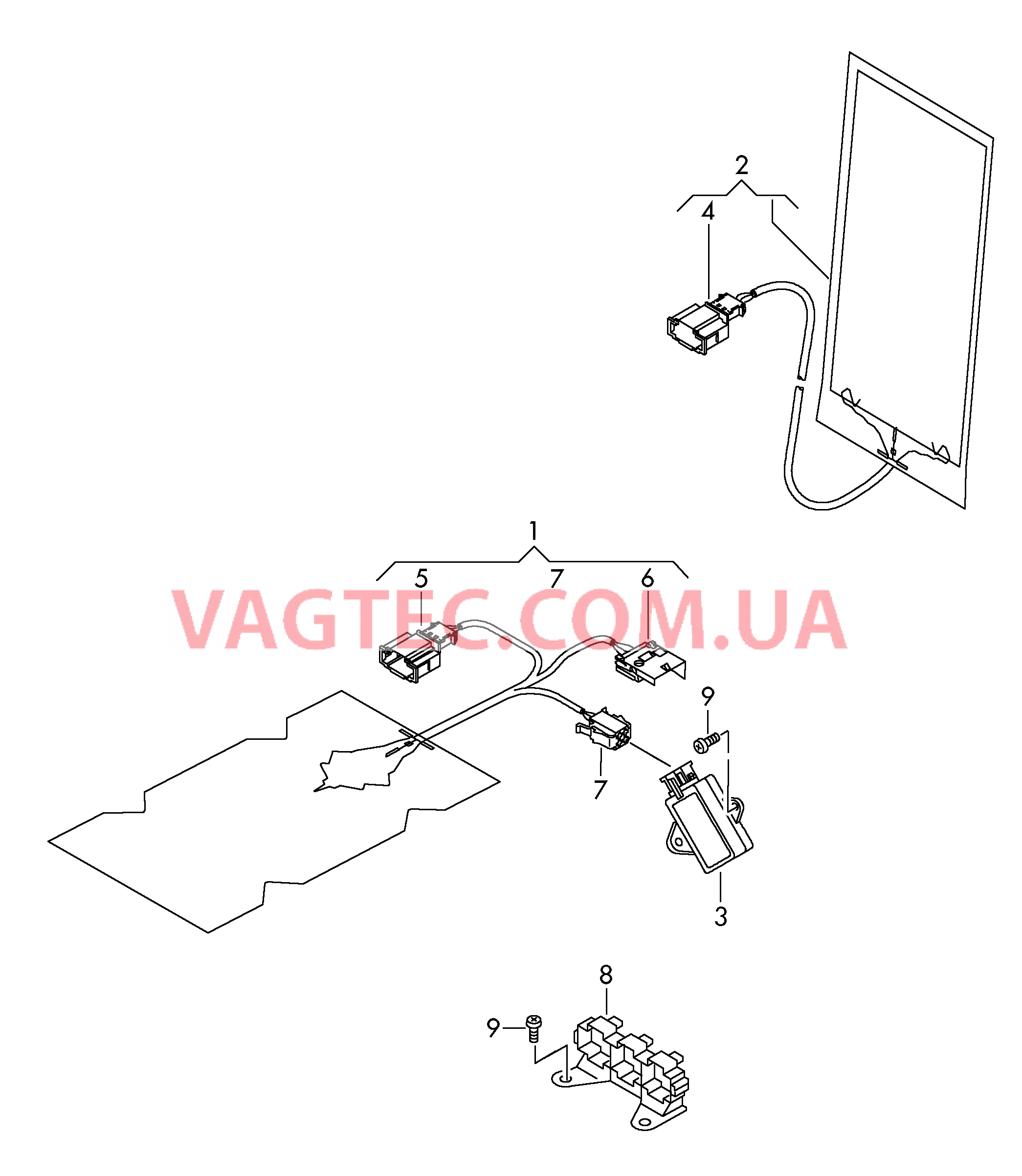 Электродетали для обогрева подушки и спинки сиденья  для VOLKSWAGEN Caddy 2013