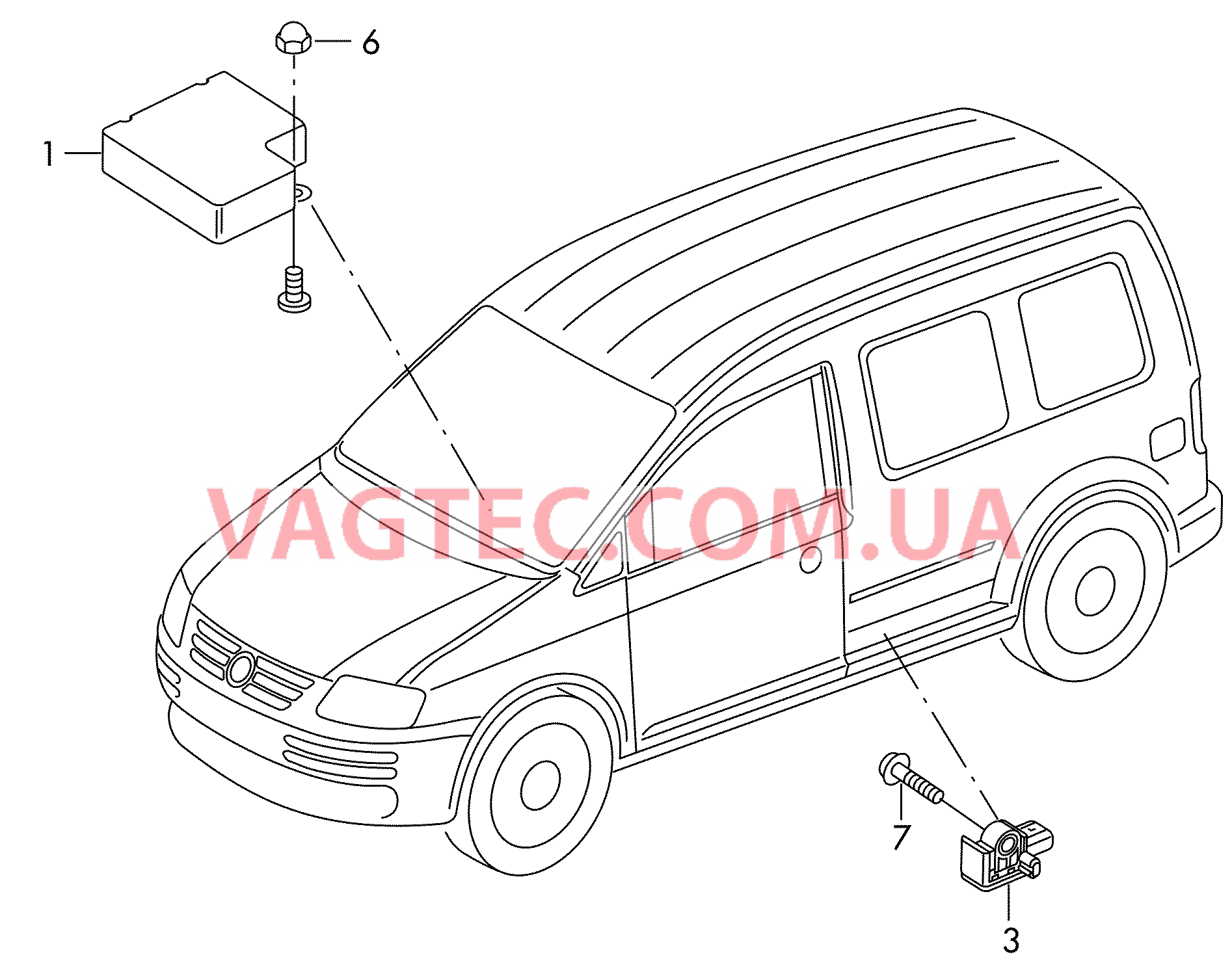 Электродетали для подуш.безоп.  D             >> - 05.12.2011 для VOLKSWAGEN Caddy 2011-1