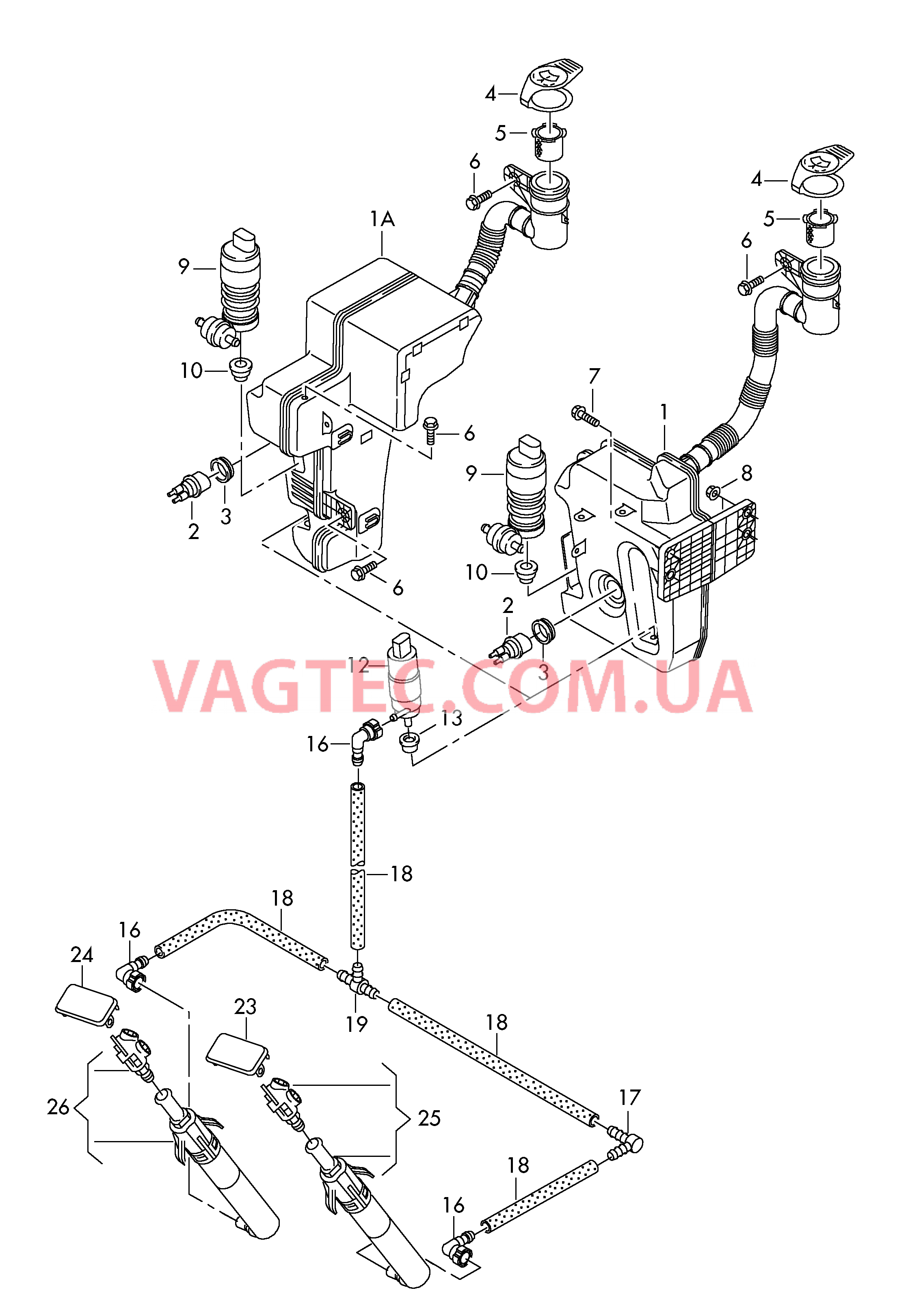 Омыватель фар  для VOLKSWAGEN Caddy 2015