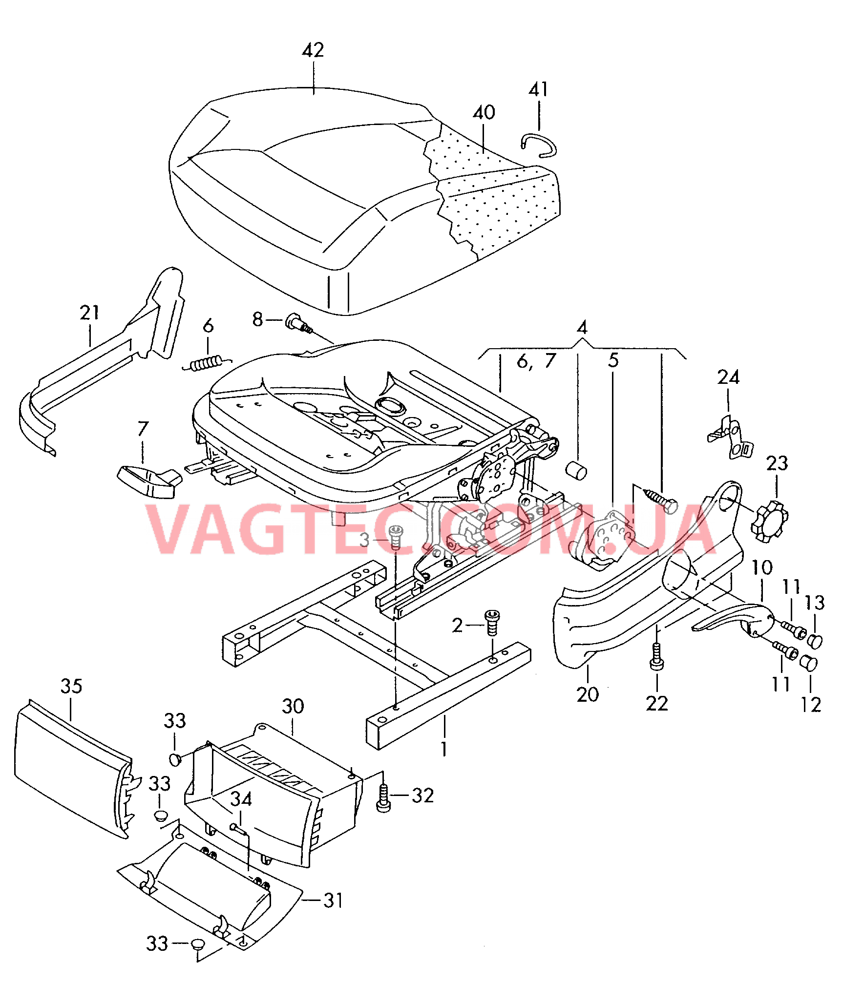 Сиденье  для VOLKSWAGEN Caddy 2009