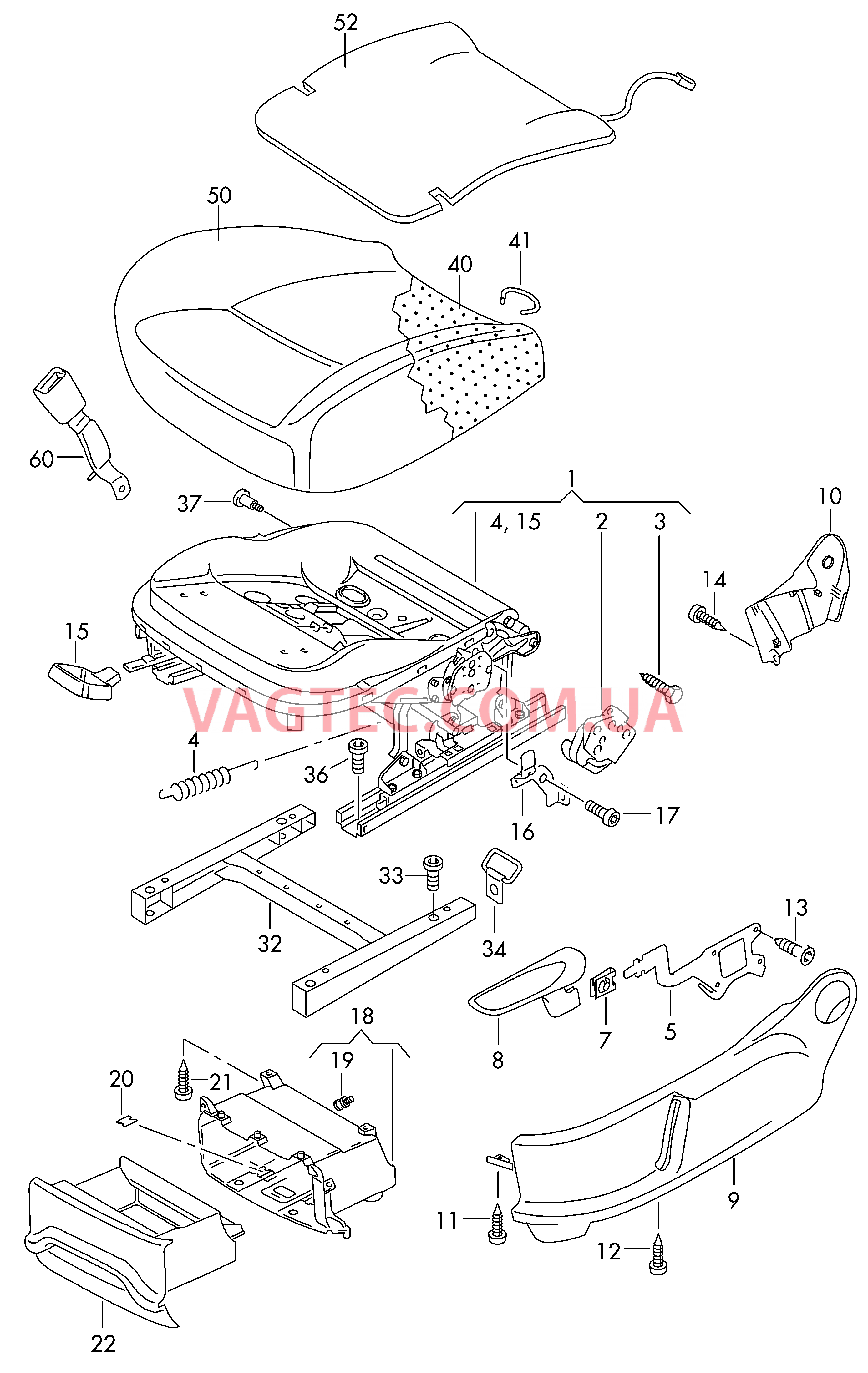 Сиденье  для VOLKSWAGEN Caddy 2011-1