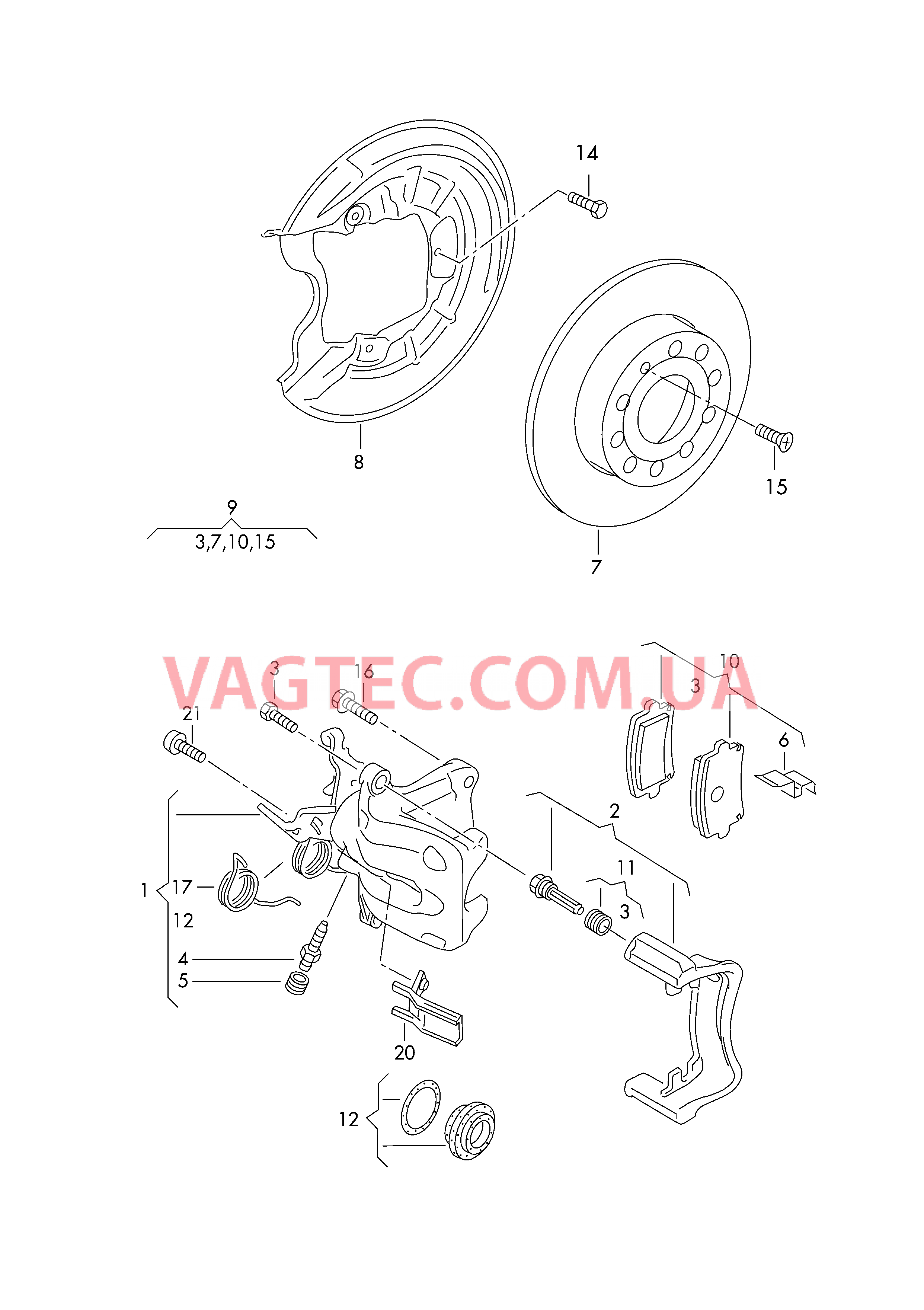 Дисковые тормоза  D             >> - 30.11.2007 для VOLKSWAGEN Caddy 2005