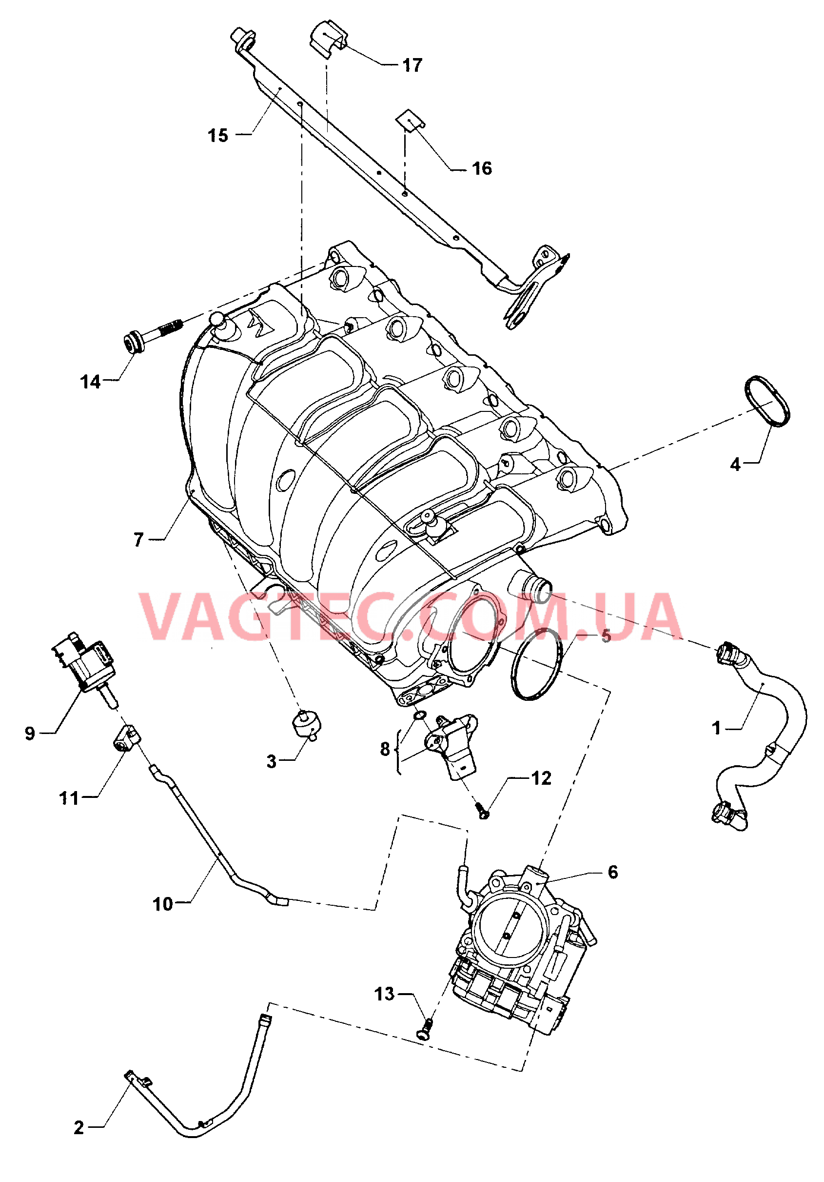 Cистема впуска воздуха  для VOLKSWAGEN Beetle 2010