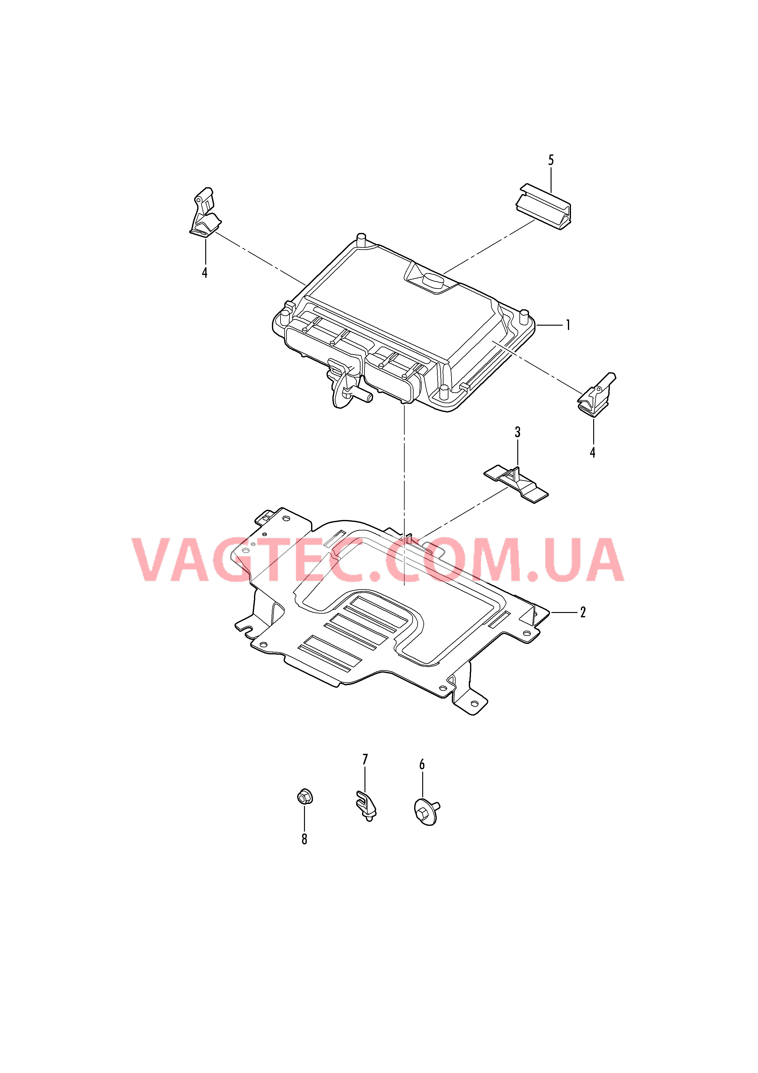 Блок управления двигателя Крепёжные детали  для VOLKSWAGEN Beetle.Cabriolet 2008