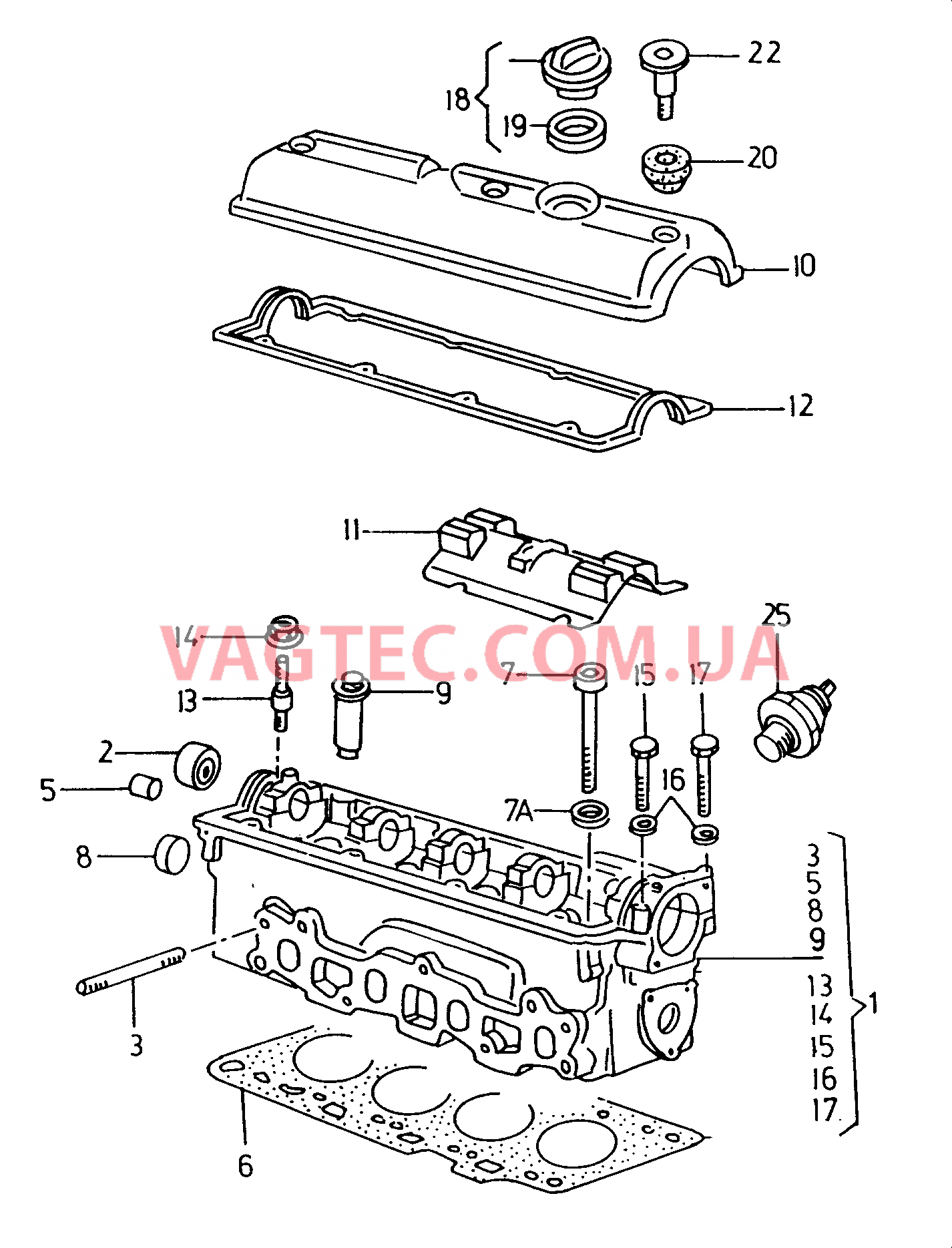 Головка блока цилиндров  для VOLKSWAGEN Caddy 2001-1