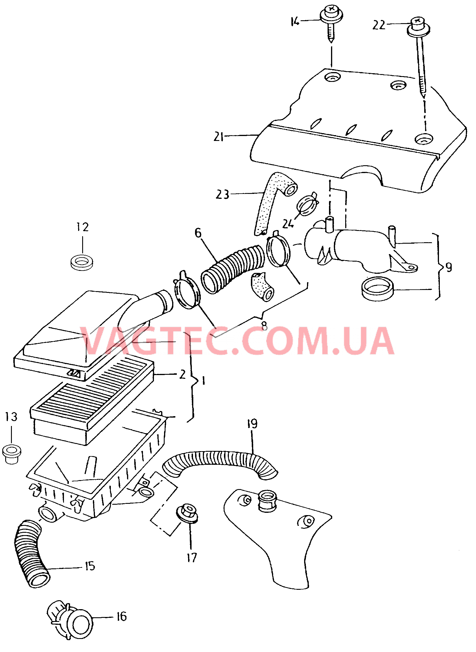 Воздушный фильтр  для VOLKSWAGEN Caddy 2000-1