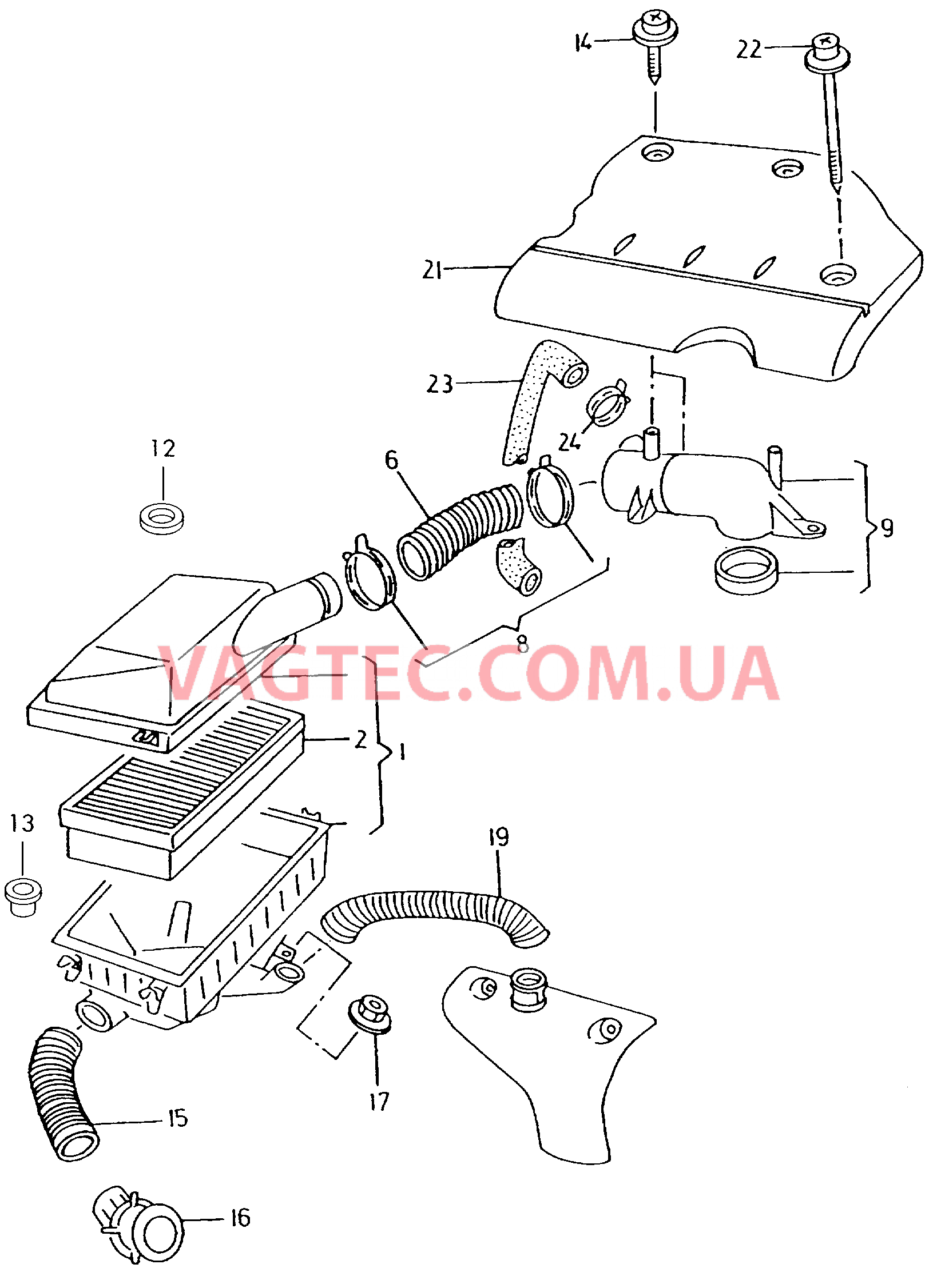 Воздушный фильтр  для VOLKSWAGEN Caddy 2001-1