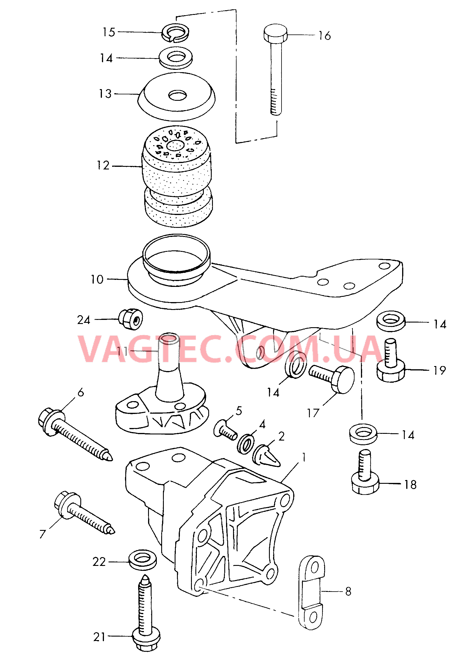 Опора для двигателя  для VOLKSWAGEN Caddy 2001-1