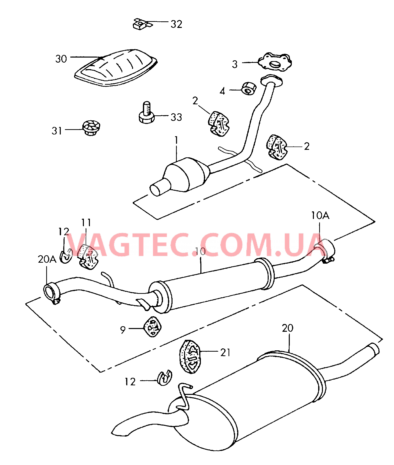 Труба выпуска ОГ с нейтрализат  для VOLKSWAGEN Caddy 2001-1