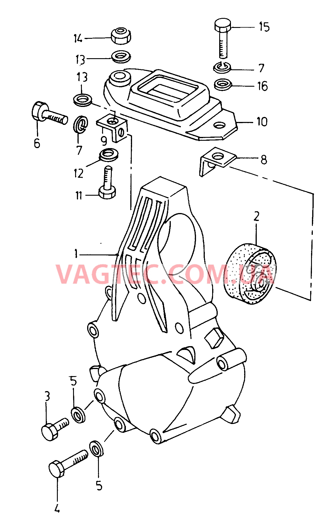 Детали крепежные для КП   F 9U-V-004 007>> для VOLKSWAGEN Caddy 2001-1