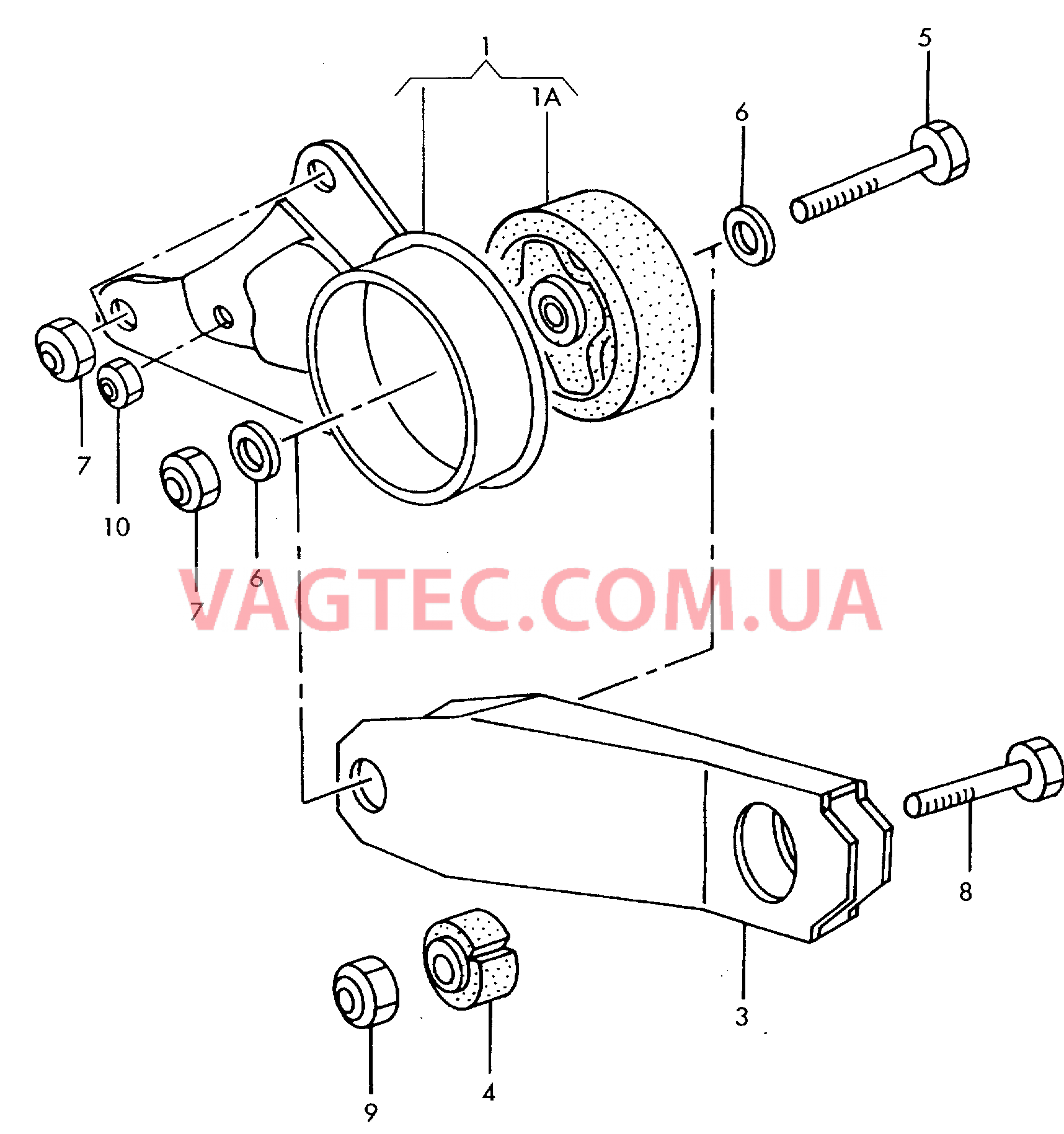 Детали крепления для двигателя и КП  для VOLKSWAGEN Caddy 2000-1