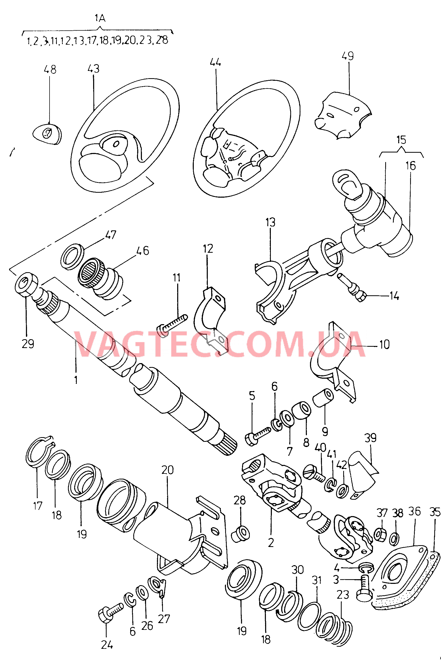 Рулевой вал Рулевое колесо  для VOLKSWAGEN Caddy 2000-1