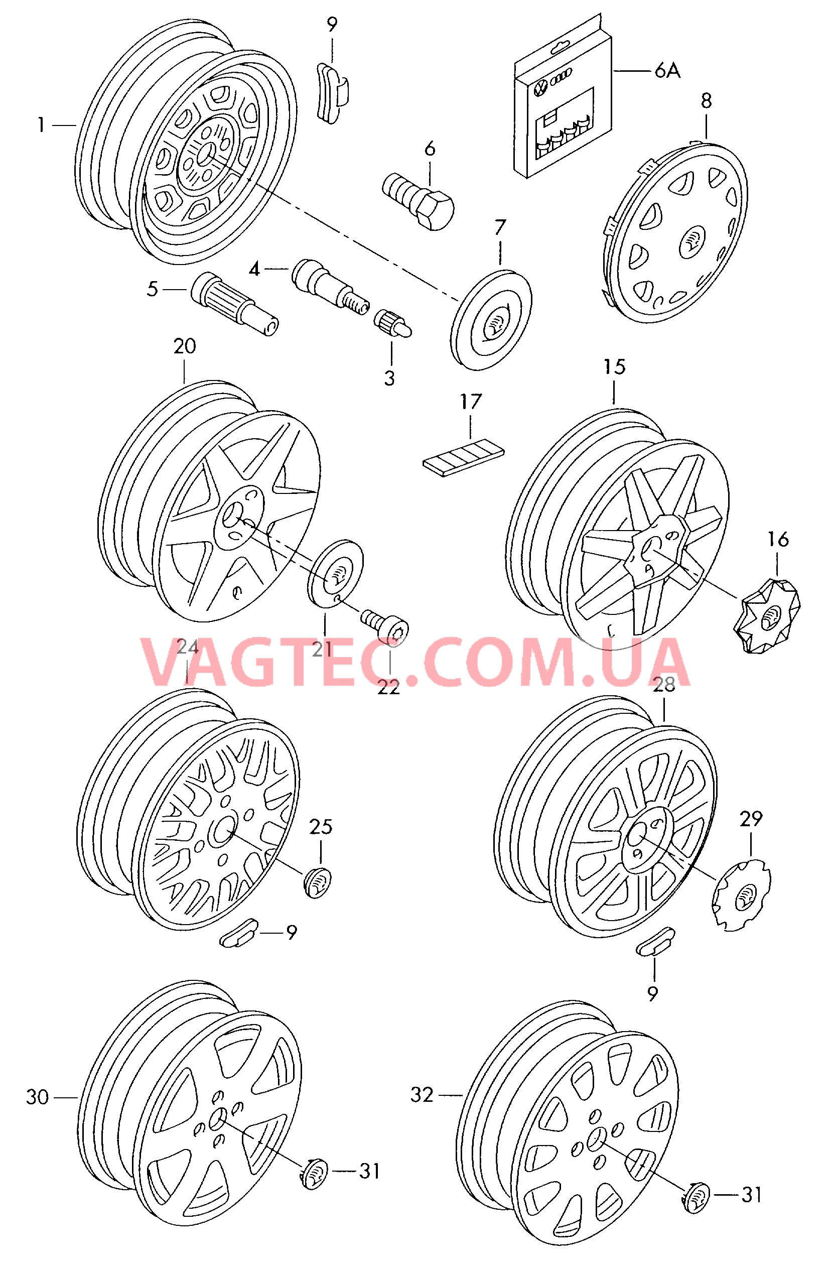 Колёсный диск  для VOLKSWAGEN Caddy 2001-1