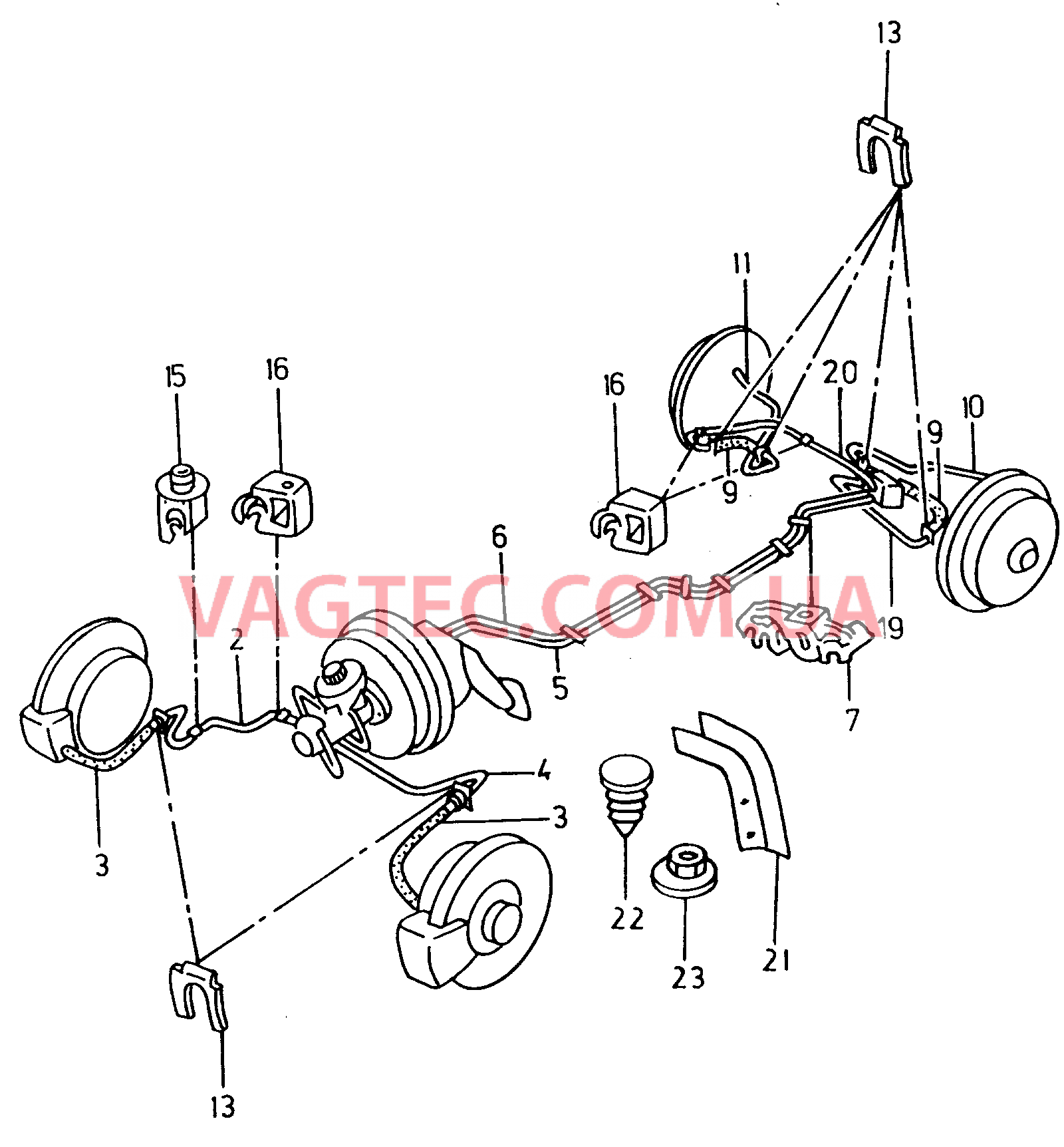 Тормозная трубка Тормозной шланг  для VOLKSWAGEN Caddy 2000-1
