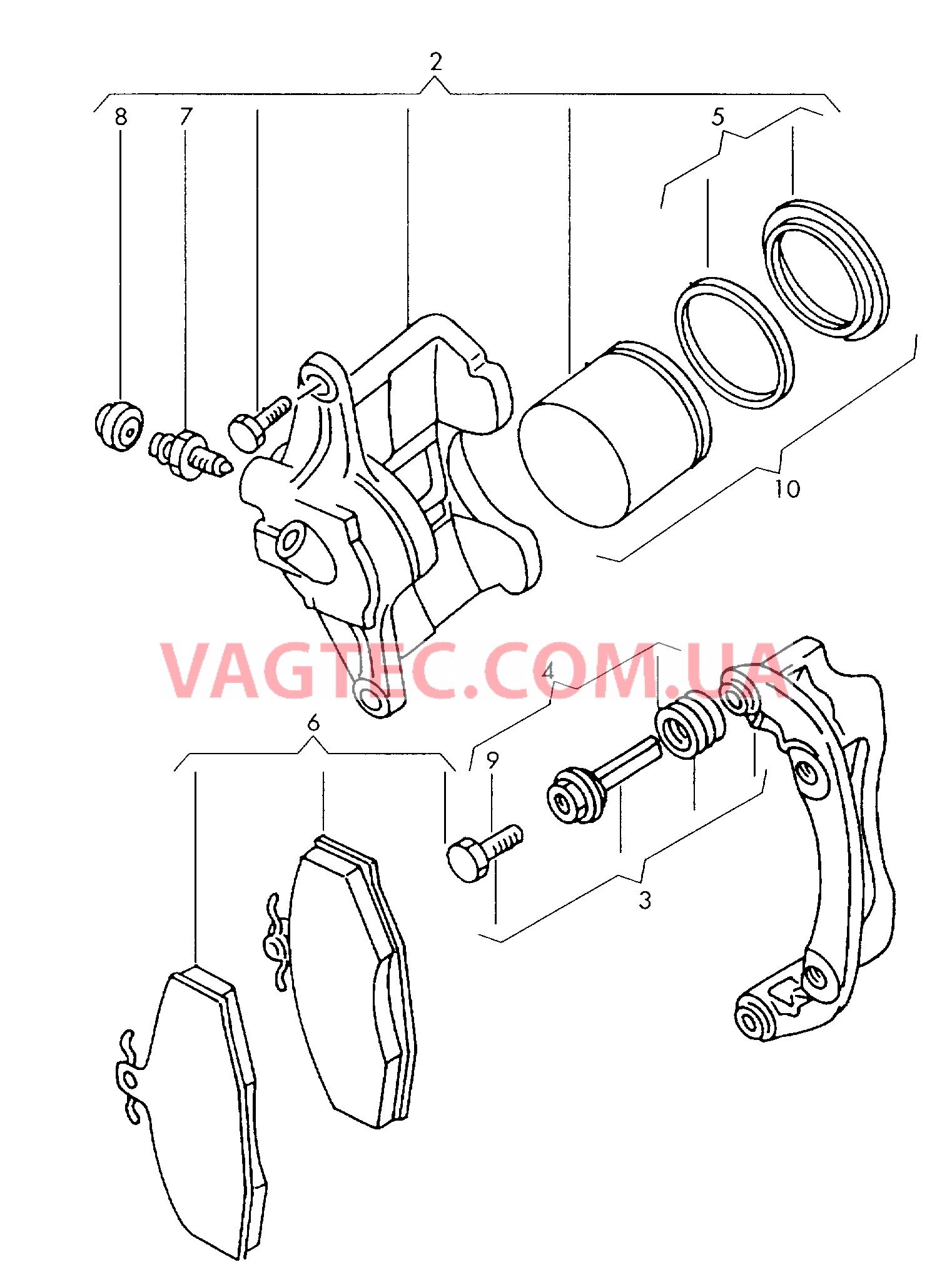 Дисковые тормоза  для VOLKSWAGEN Caddy 2000-1