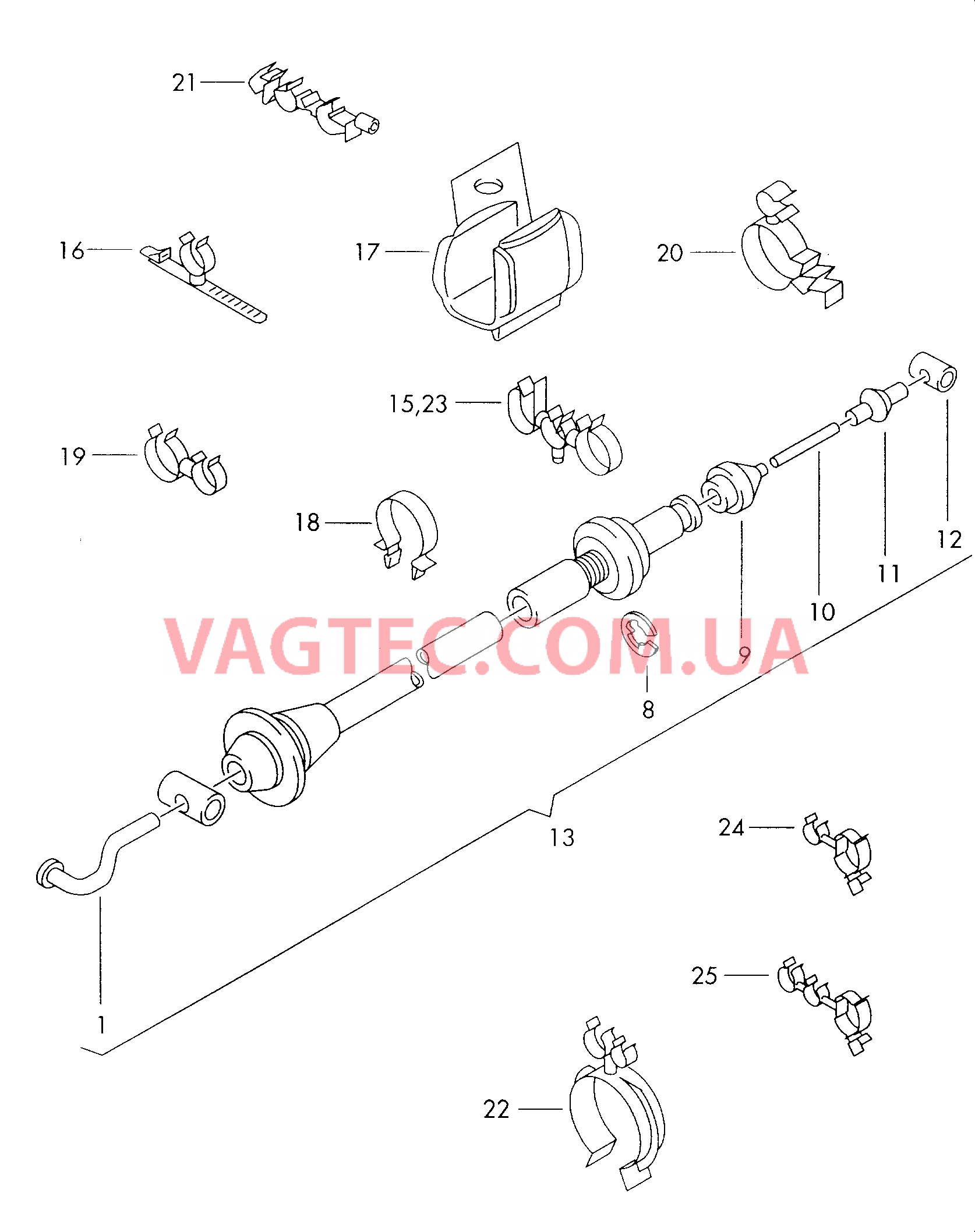 Трос педали газа  для VOLKSWAGEN Caddy 2000-1