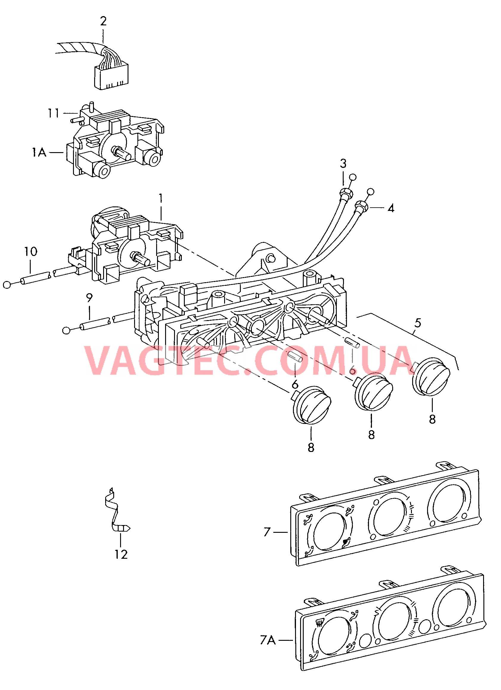 Регулировка подачи свежего и теплого воздуха Кондиционер  для VOLKSWAGEN Caddy 2001-1
