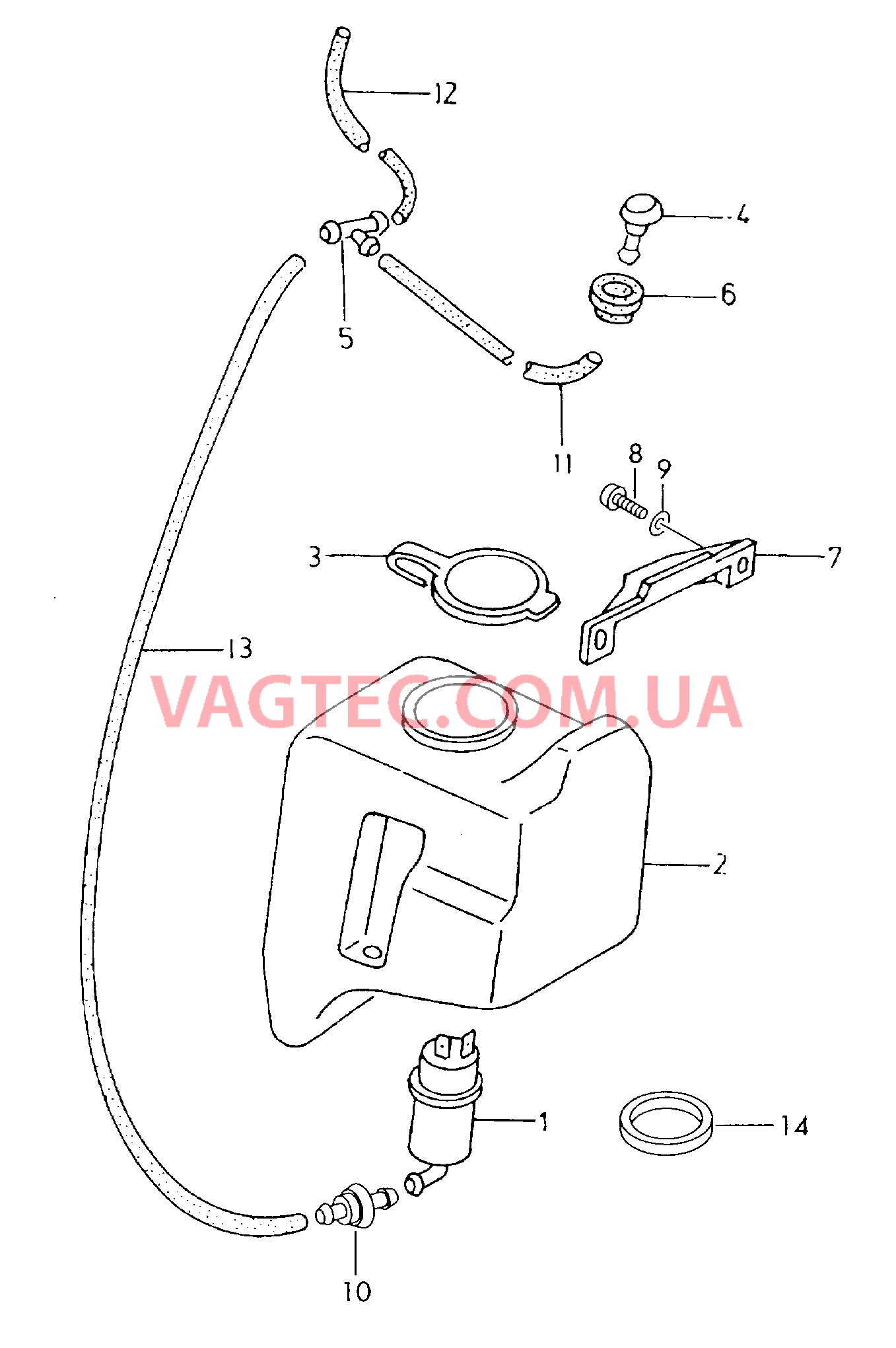 Стеклоомыватель  для VOLKSWAGEN Caddy 2001-1