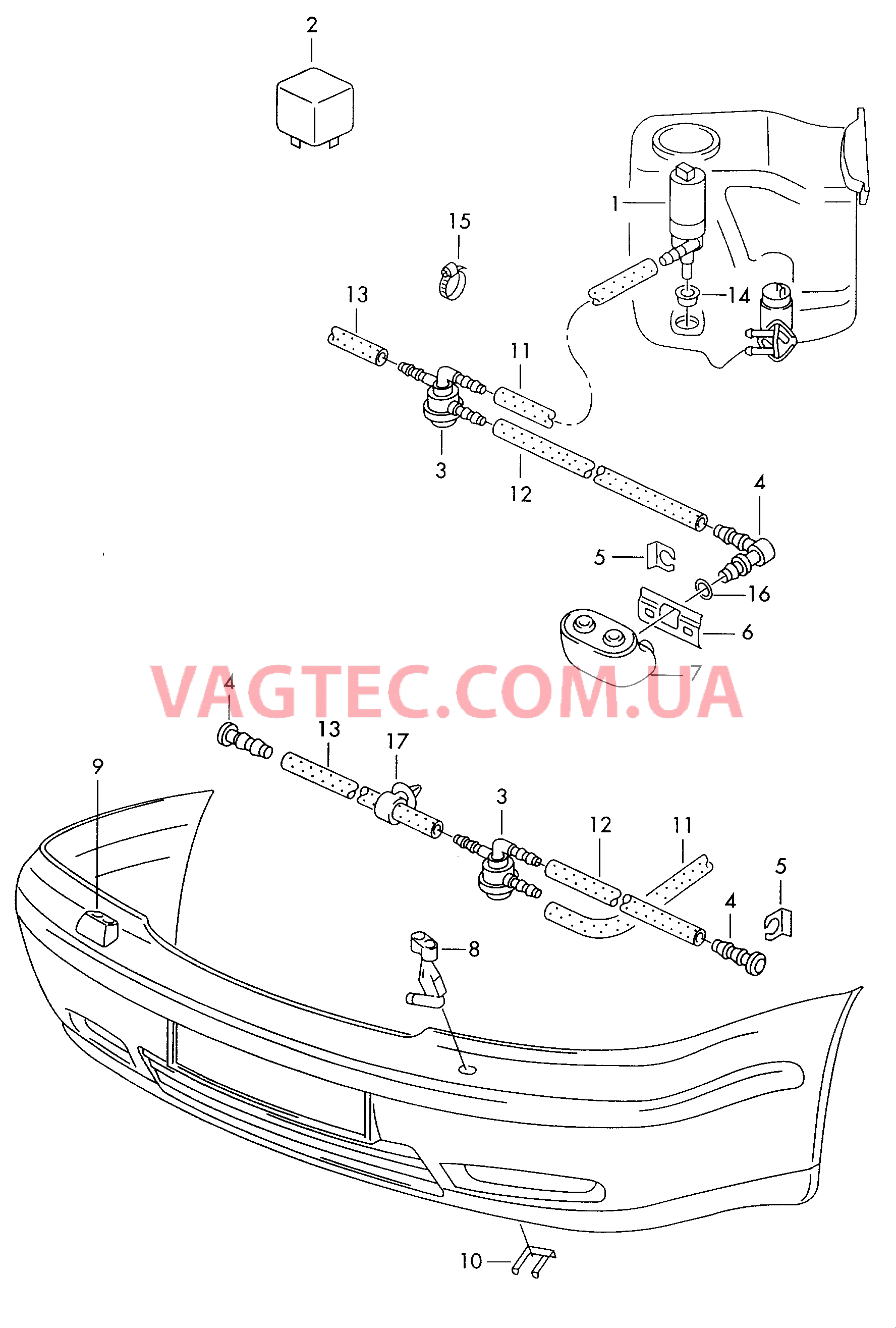 Омыватель фар  для VOLKSWAGEN Caddy 2001-1